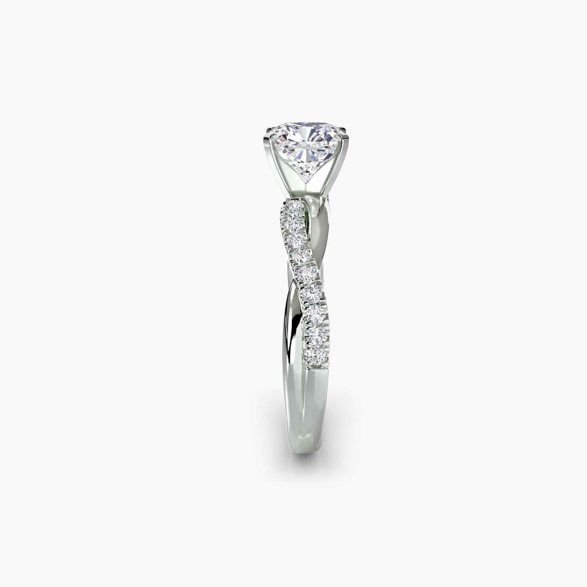 The Emerald Twist Pavé Ring — görsel 2