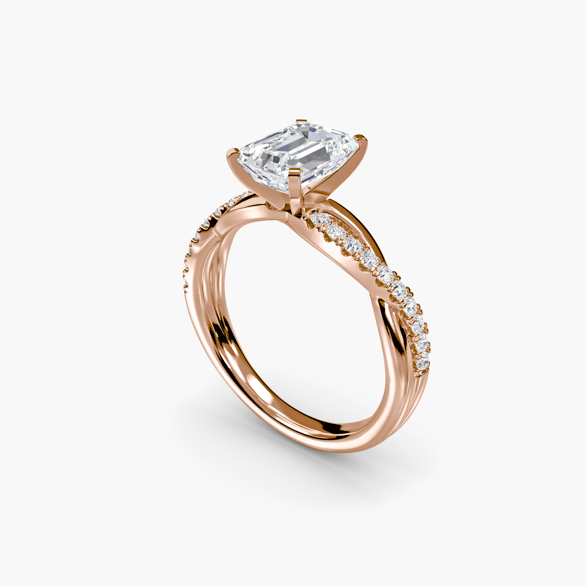 The Emerald Twist Pavé Ring — görsel 4