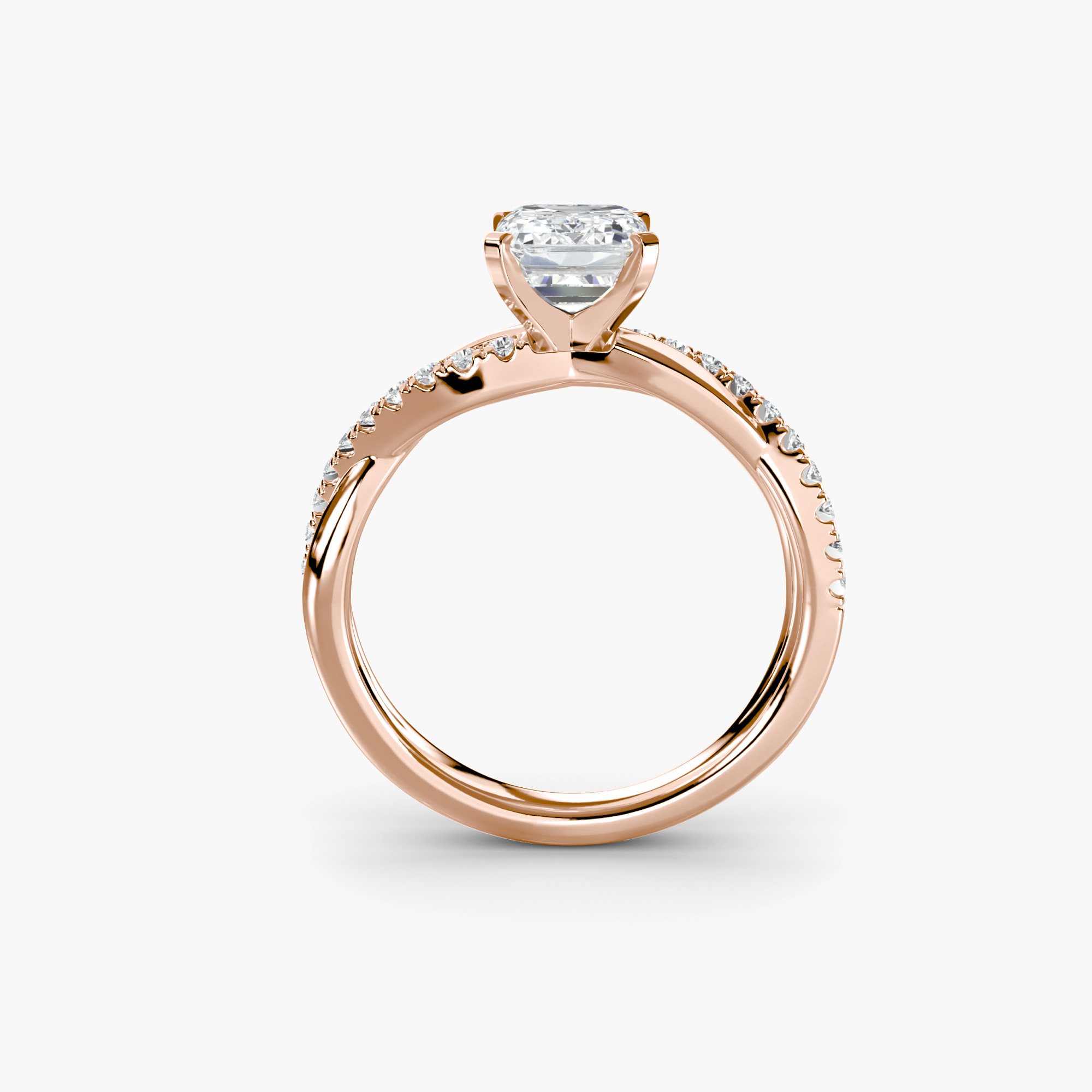 The Emerald Twist Pavé Ring — görsel 3