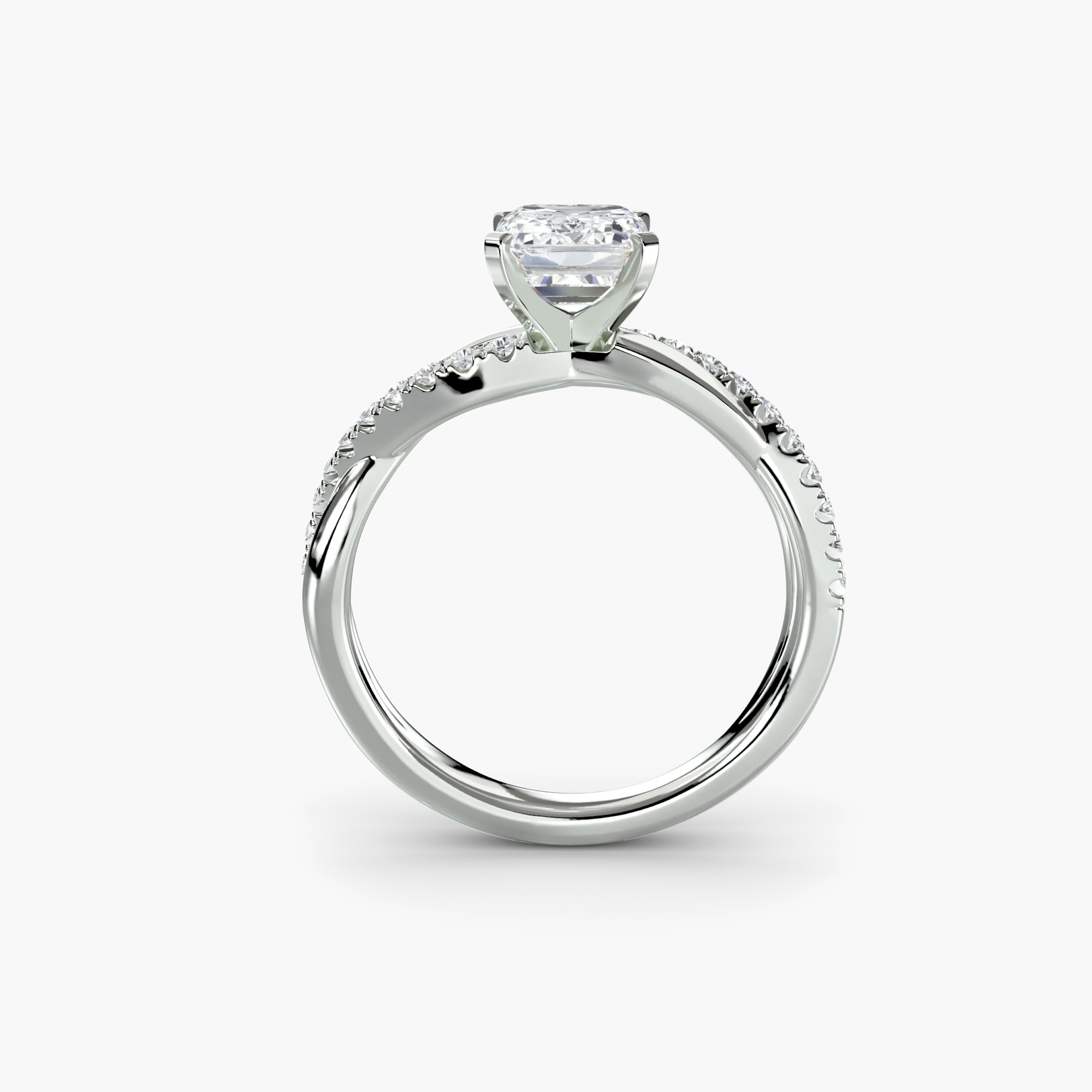 The Emerald Twist Pavé Ring — görsel 4