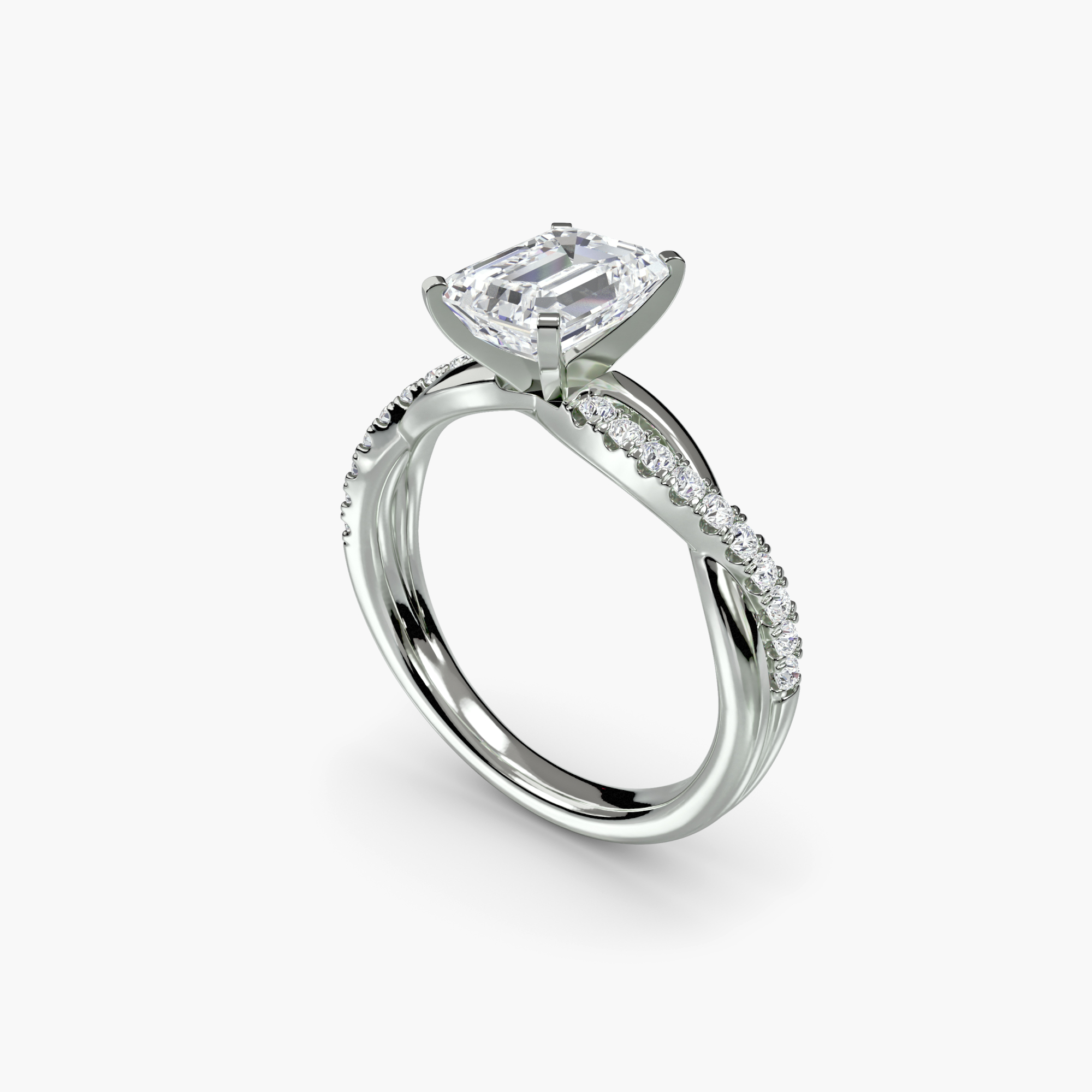 The Emerald Twist Pavé Ring — görsel 3