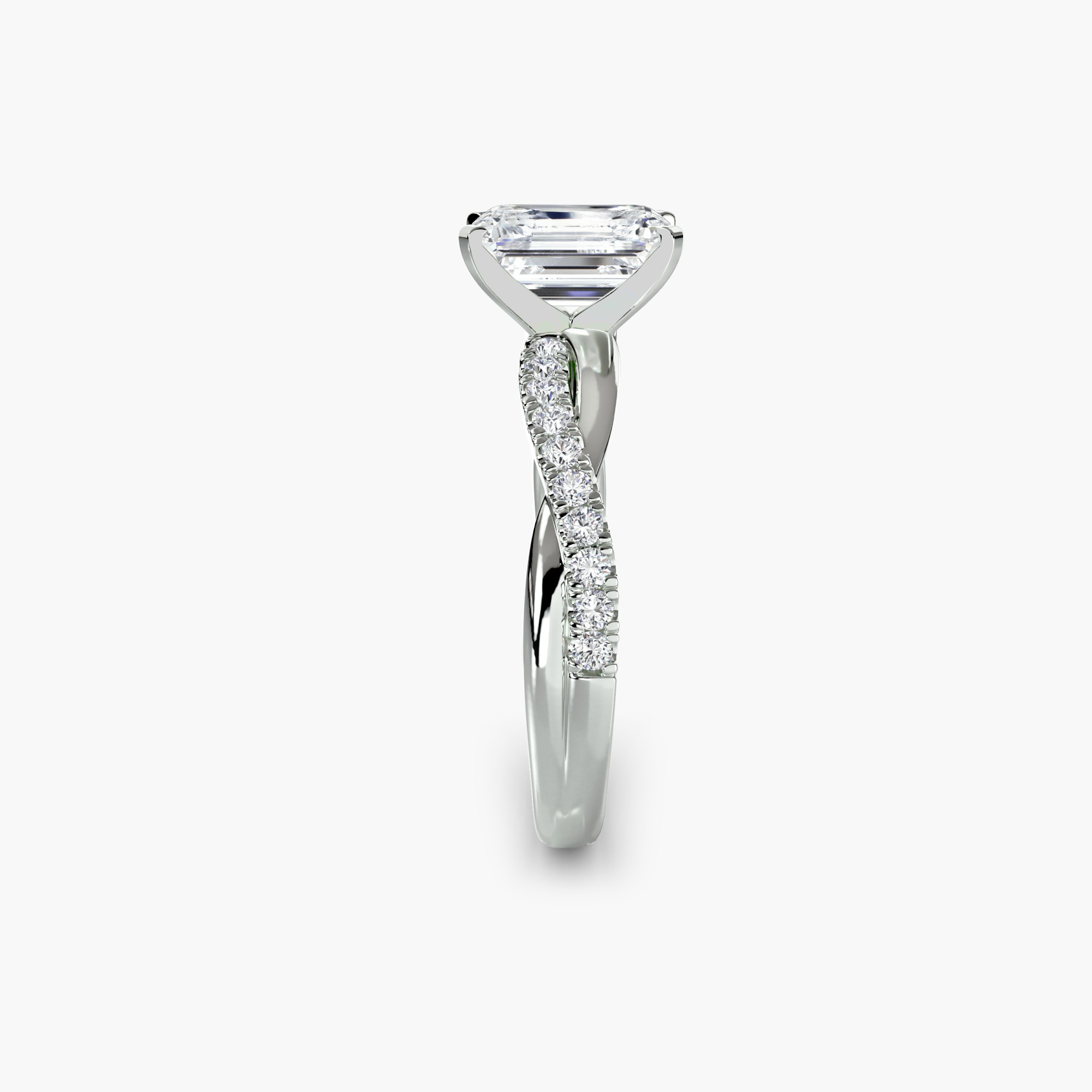 The Emerald Twist Pavé Ring — görsel 2