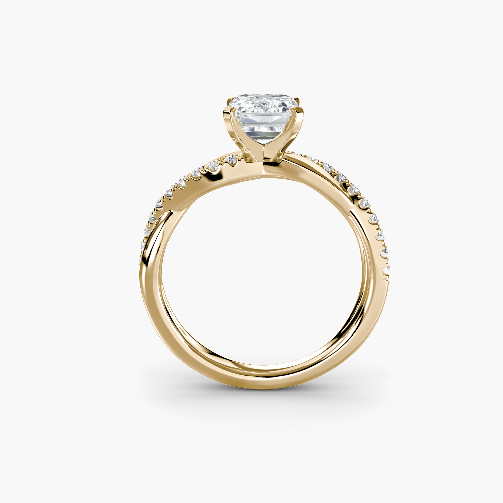 The Emerald Twist Pavé Ring — görsel 4
