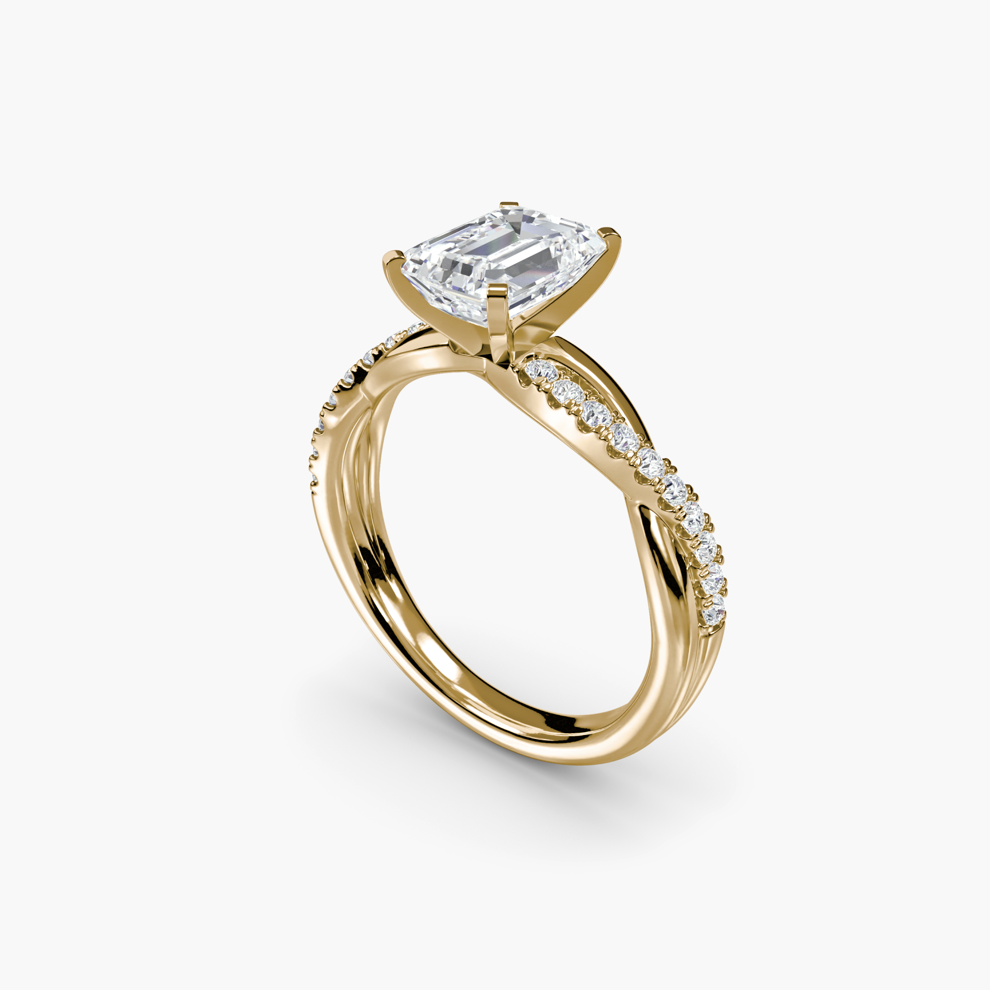 The Emerald Twist Pavé Ring — görsel 3