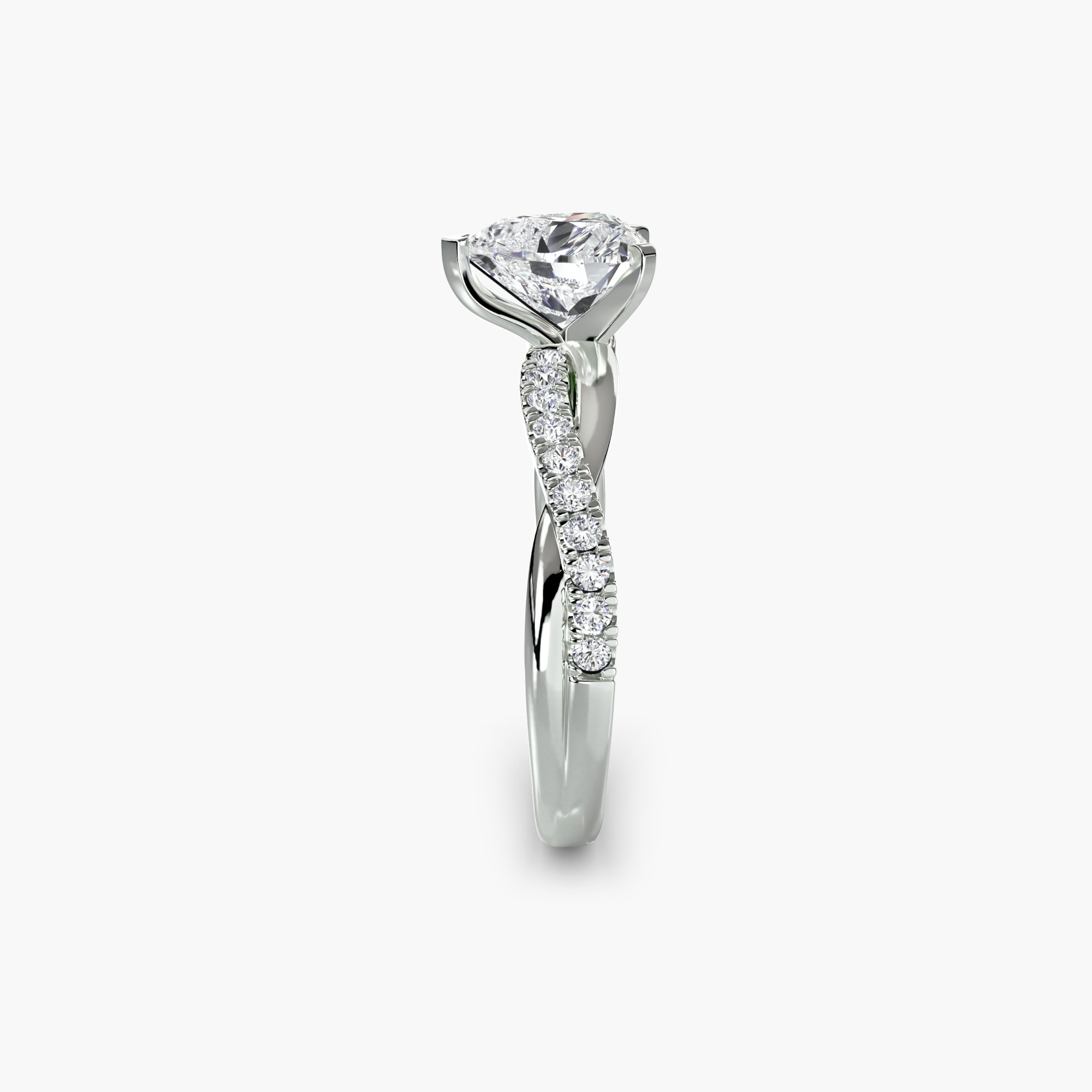 The Emerald Twist Pavé Ring — görsel 2