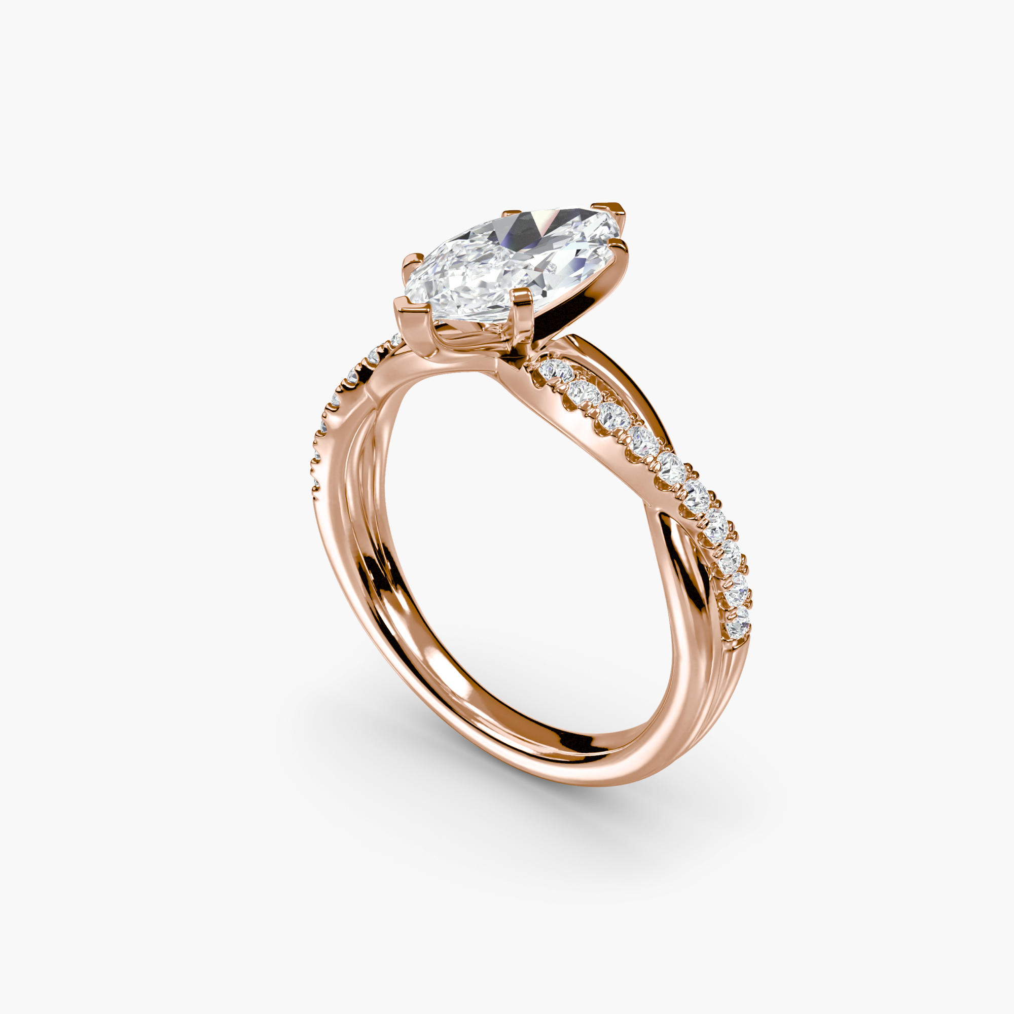 The Emerald Twist Pavé Ring — görsel 4