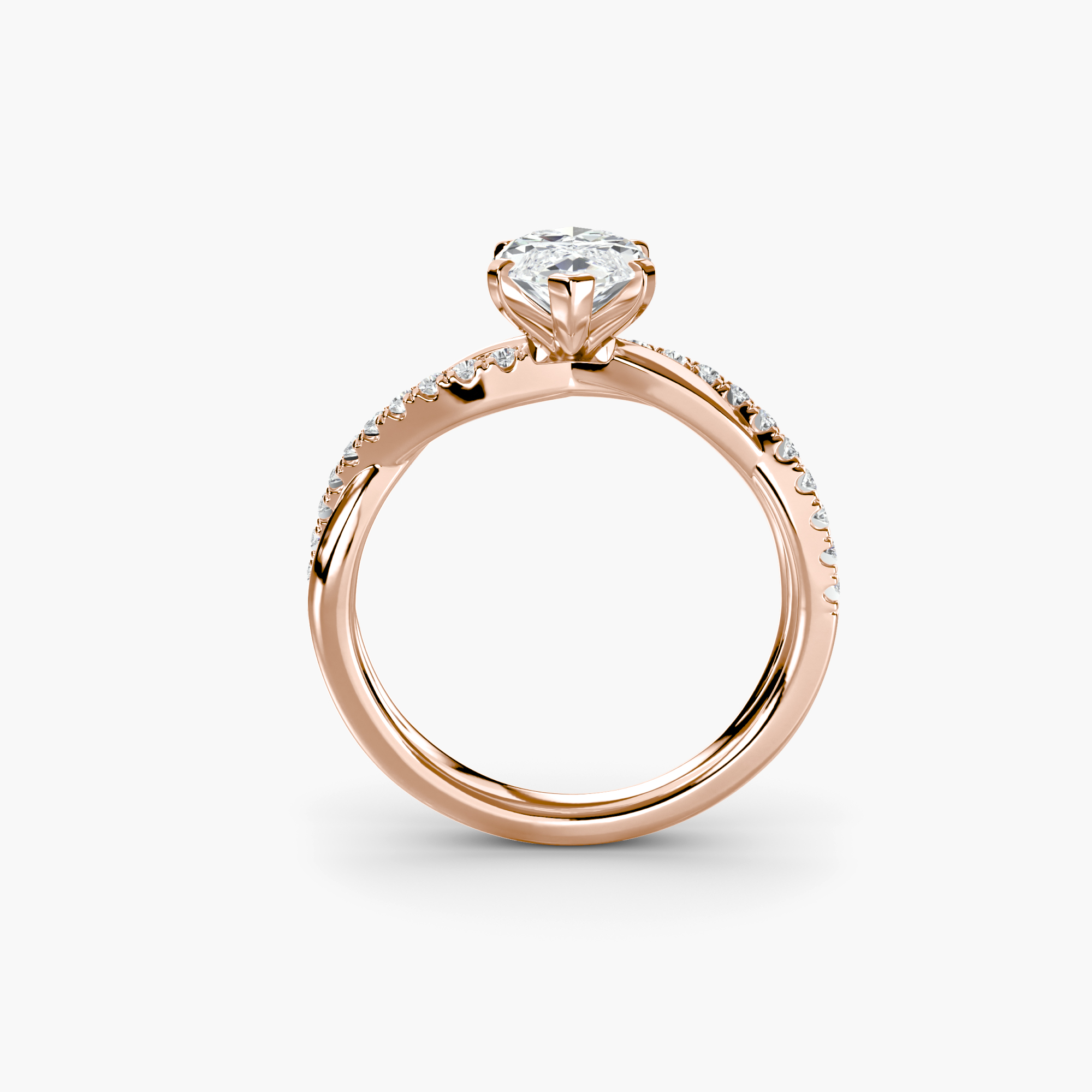 The Emerald Twist Pavé Ring — görsel 3