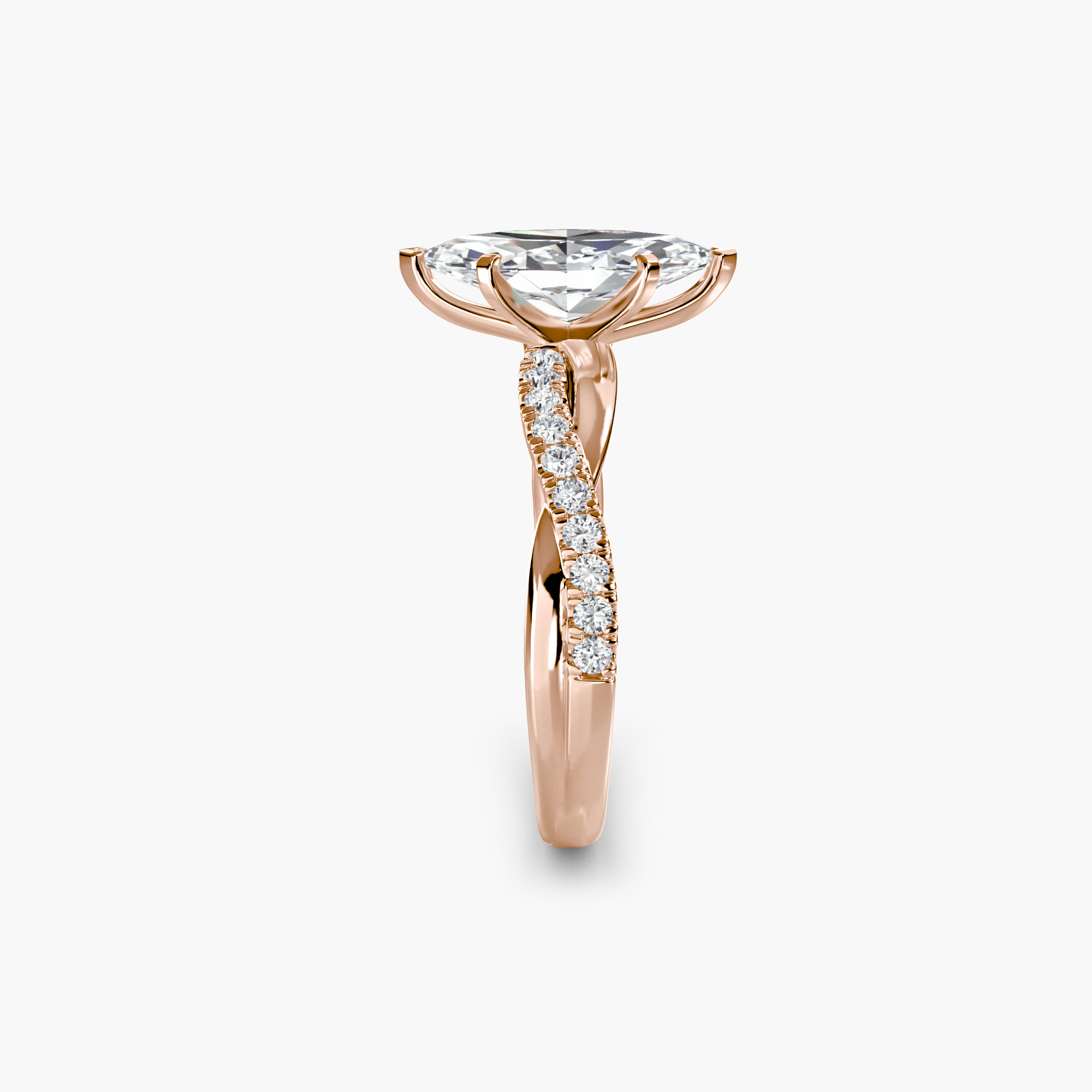 The Emerald Twist Pavé Ring — görsel 2