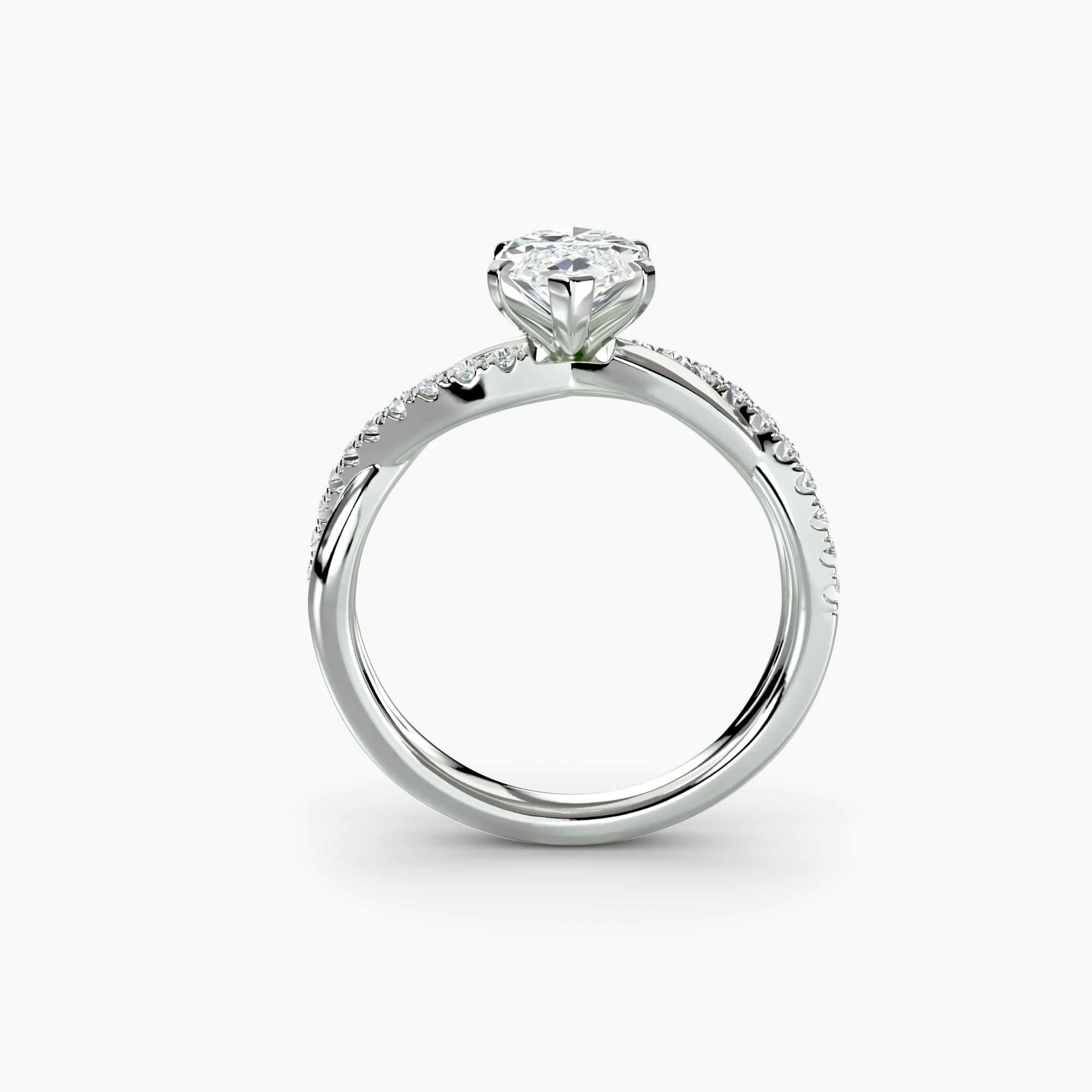 The Emerald Twist Pavé Ring — görsel 3