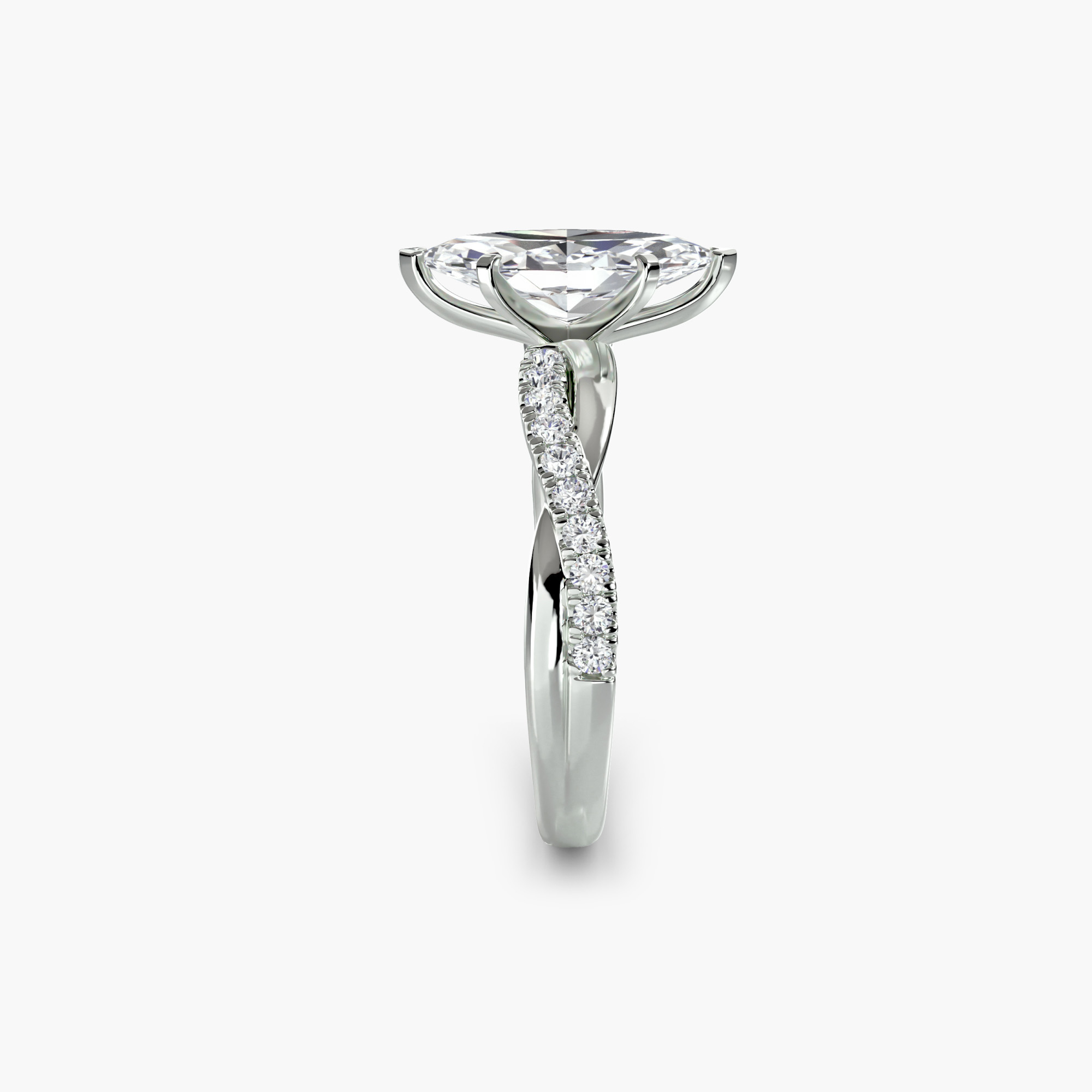 The Emerald Twist Pavé Ring — görsel 2