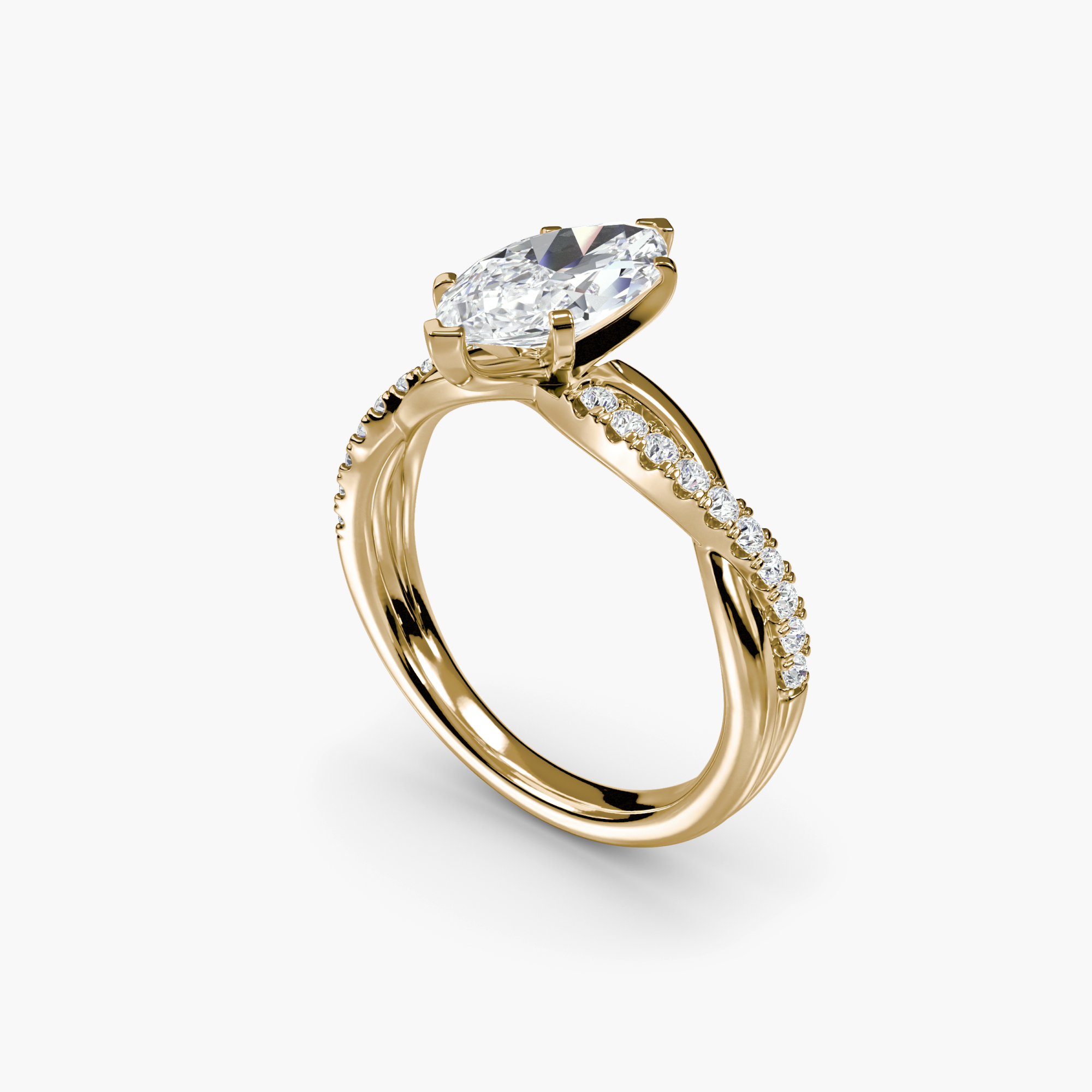 The Emerald Twist Pavé Ring — görsel 4