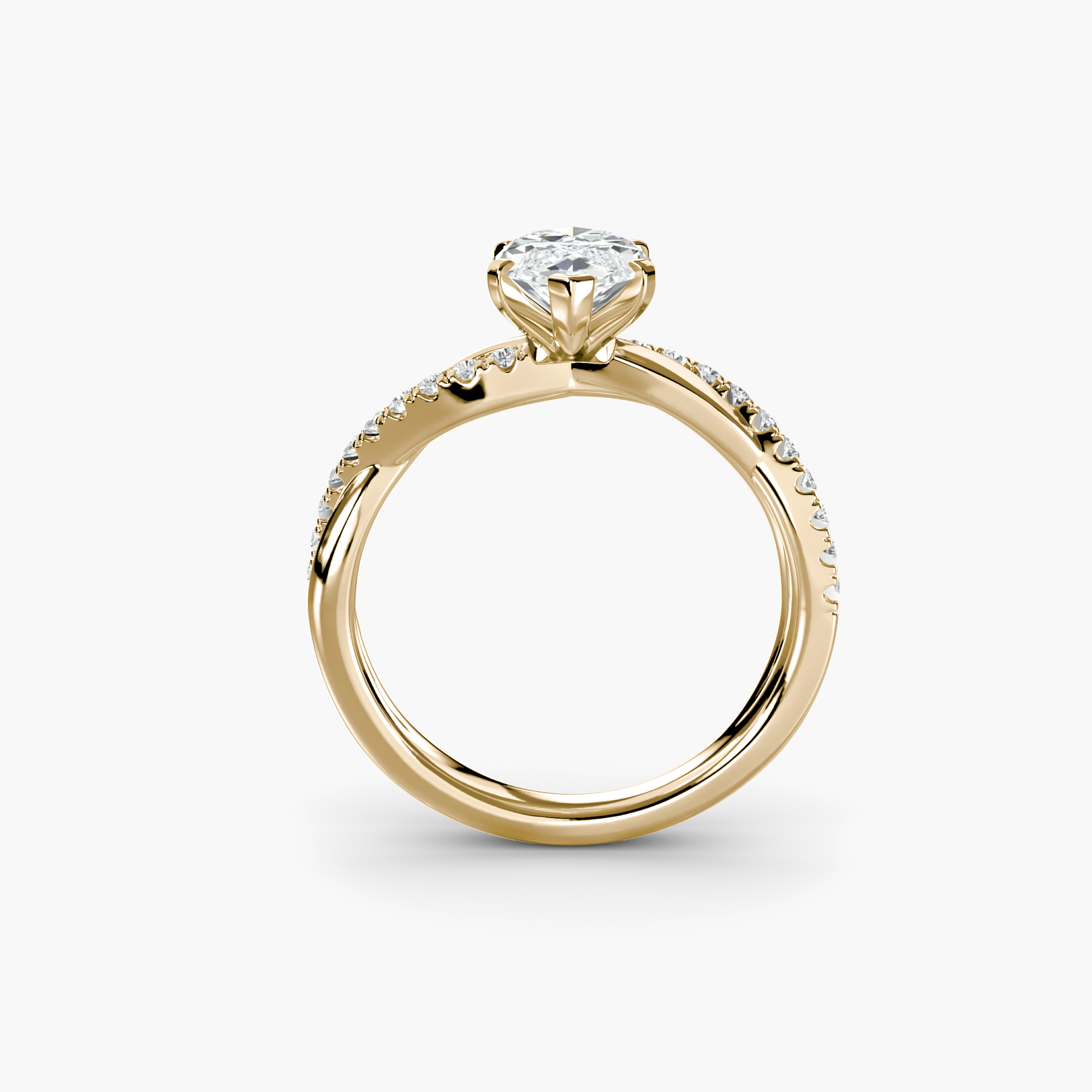 The Emerald Twist Pavé Ring — görsel 3