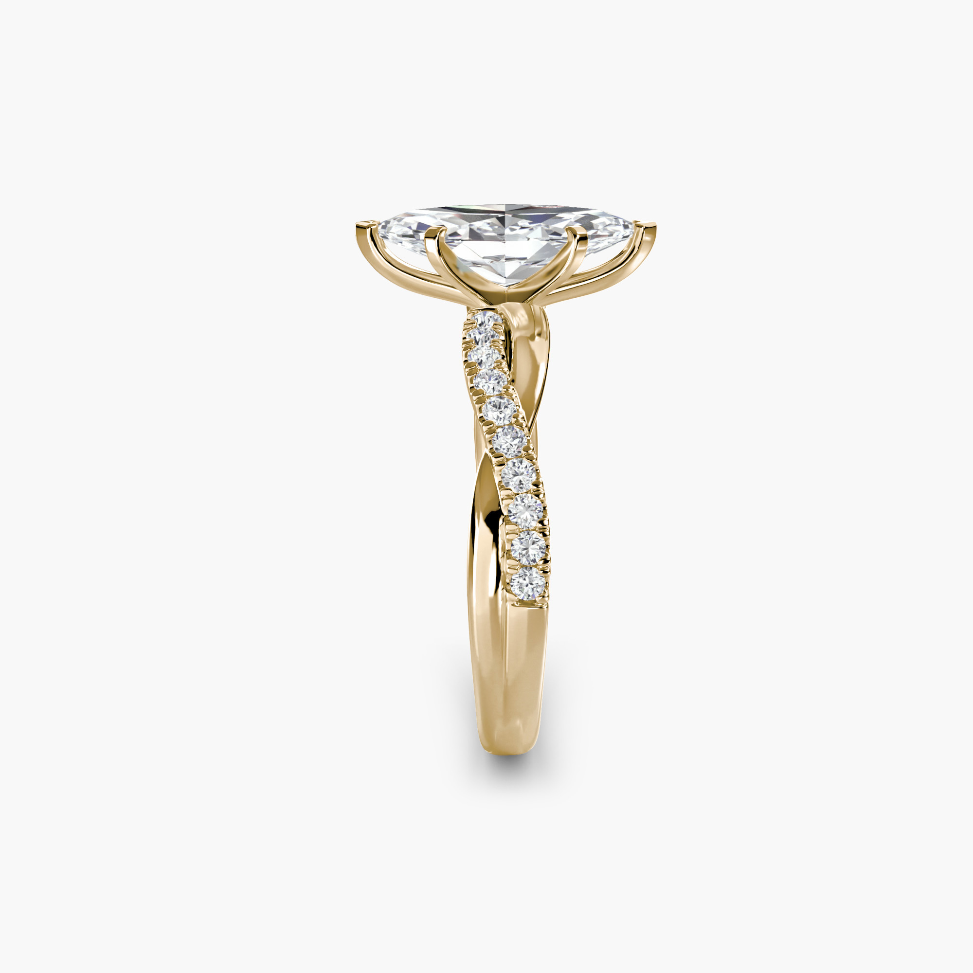 The Emerald Twist Pavé Ring — görsel 2