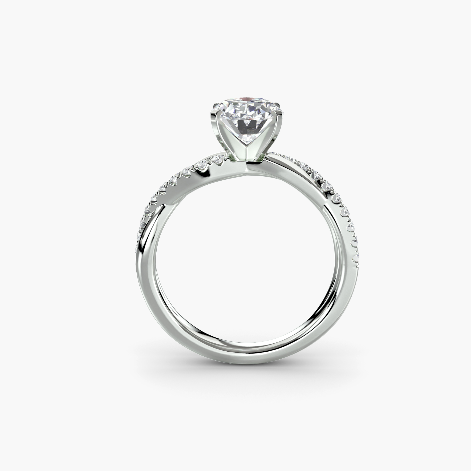 The Emerald Twist Pavé Ring — görsel 3