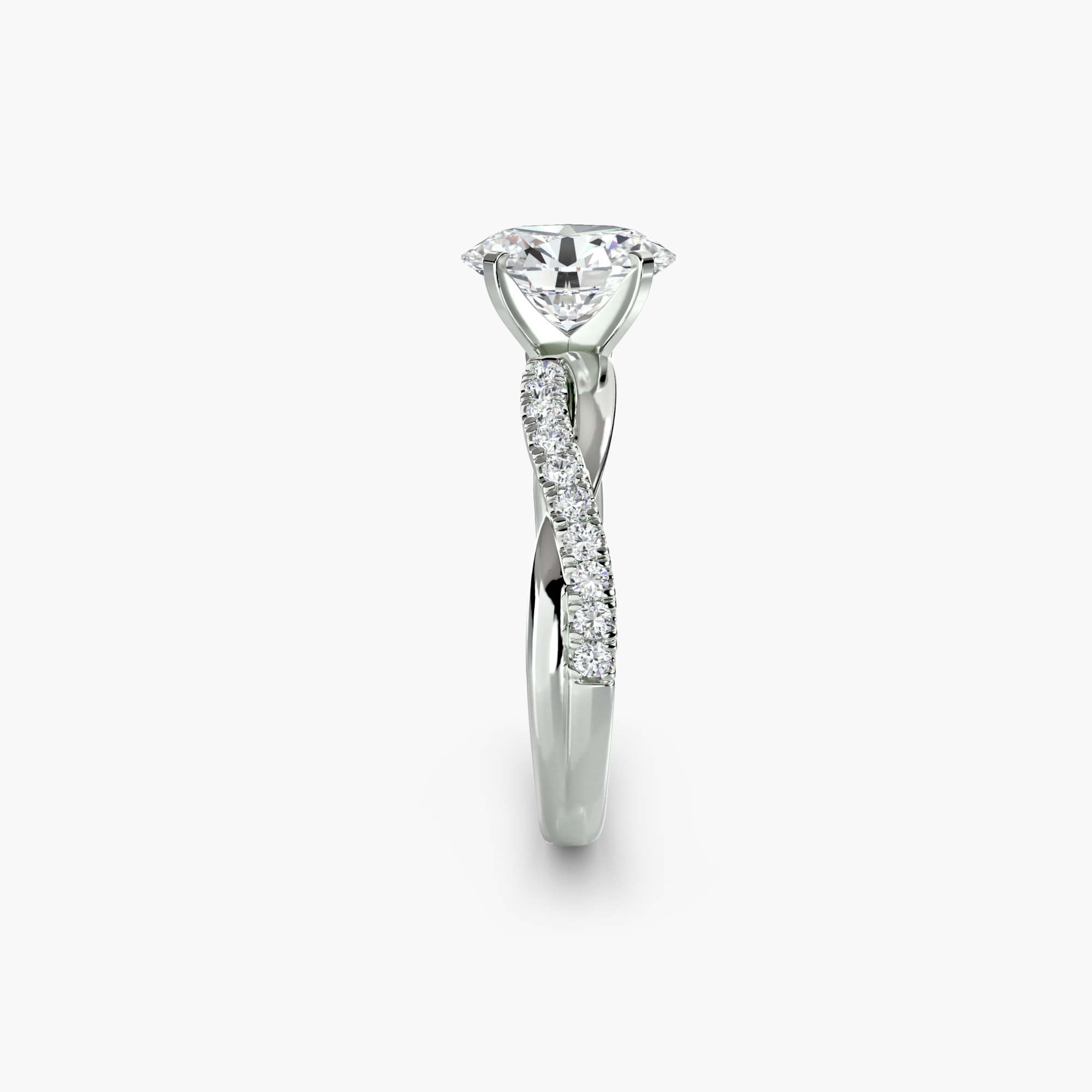 The Emerald Twist Pavé Ring — görsel 2
