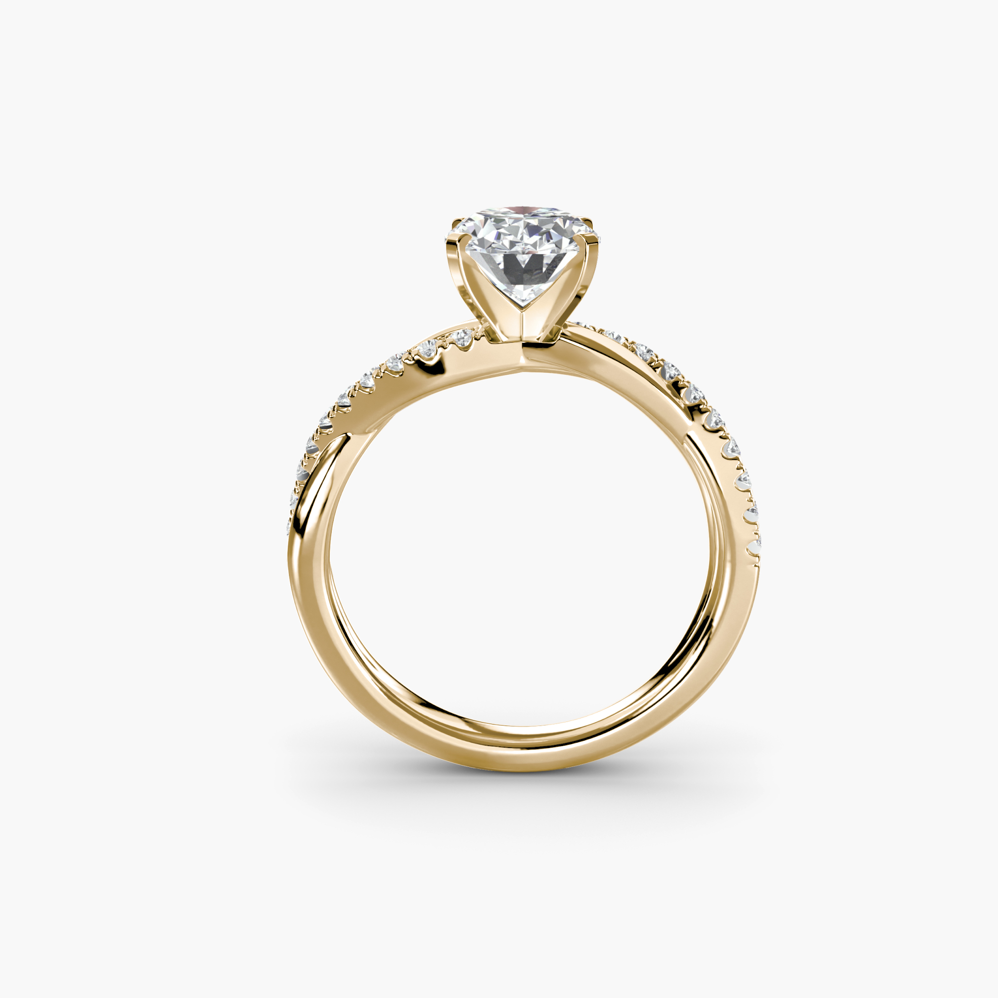 The Emerald Twist Pavé Ring — görsel 3