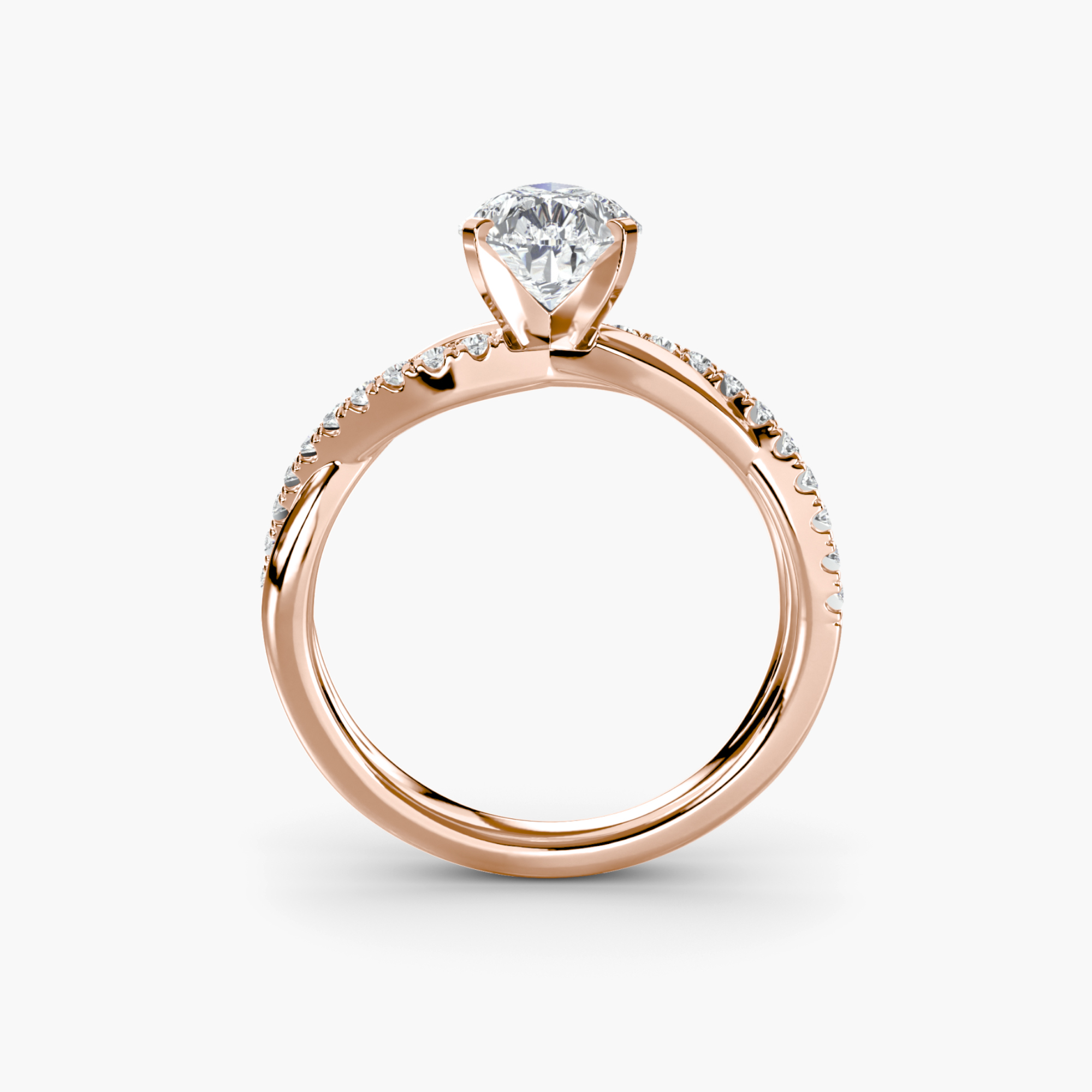The Emerald Twist Pavé Ring — görsel 2