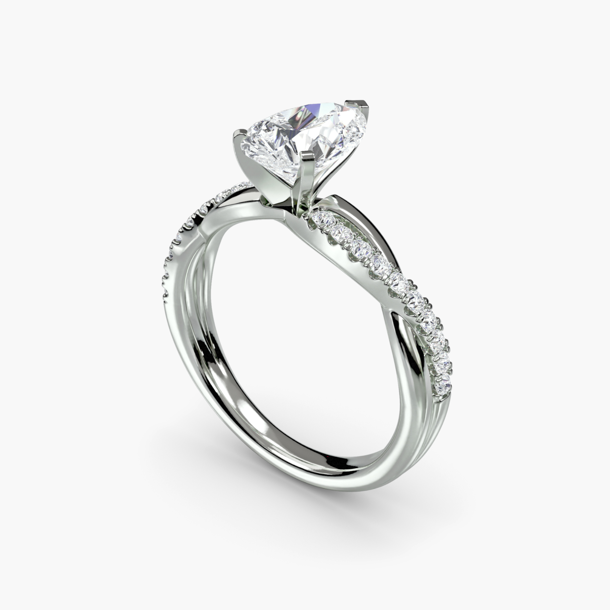 The Emerald Twist Pavé Ring — görsel 3