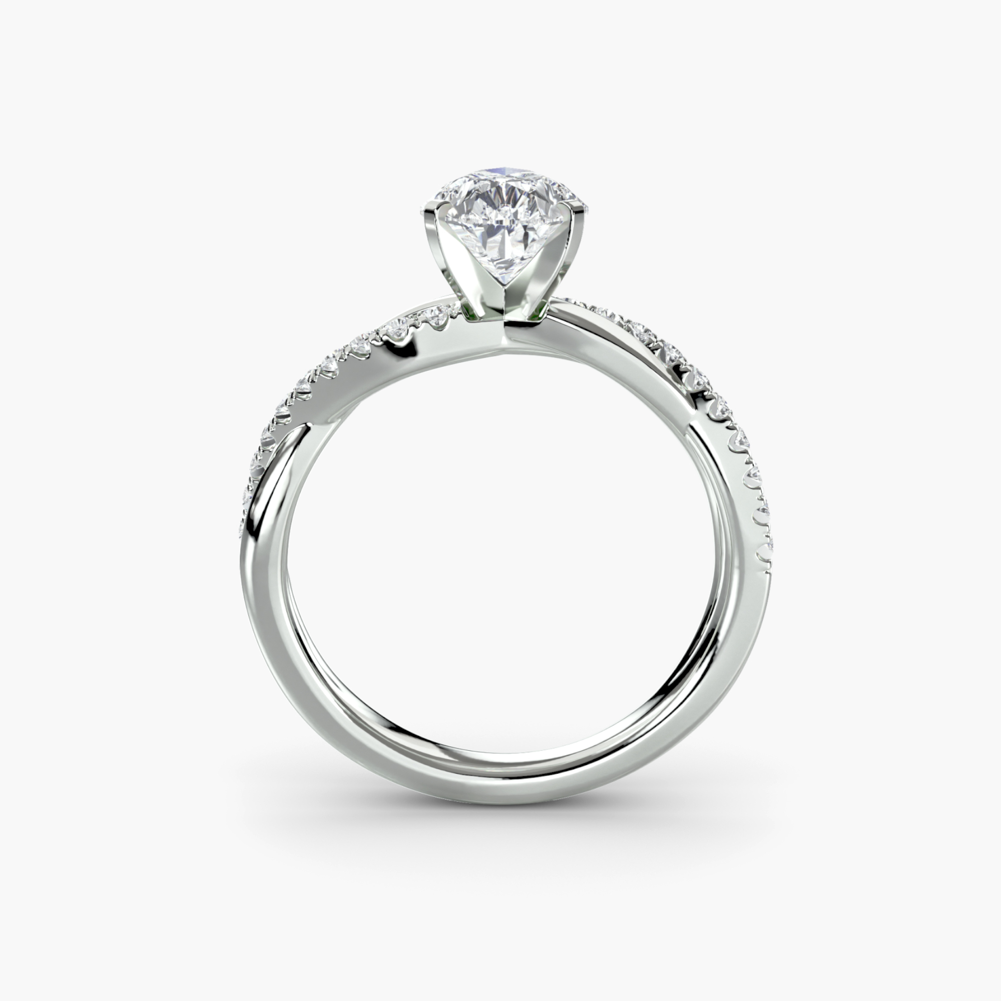 The Emerald Twist Pavé Ring — görsel 2