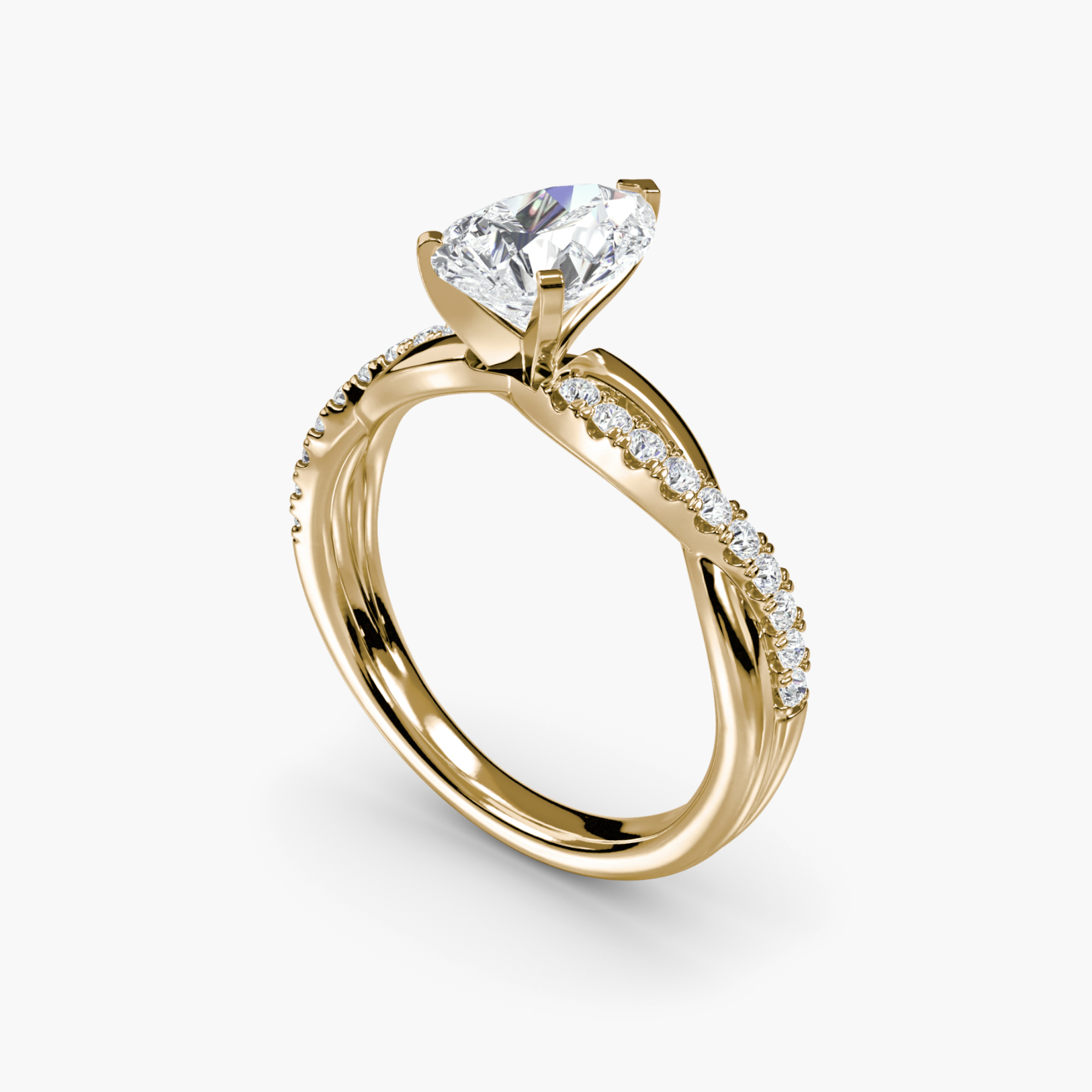 The Emerald Twist Pavé Ring — görsel 3