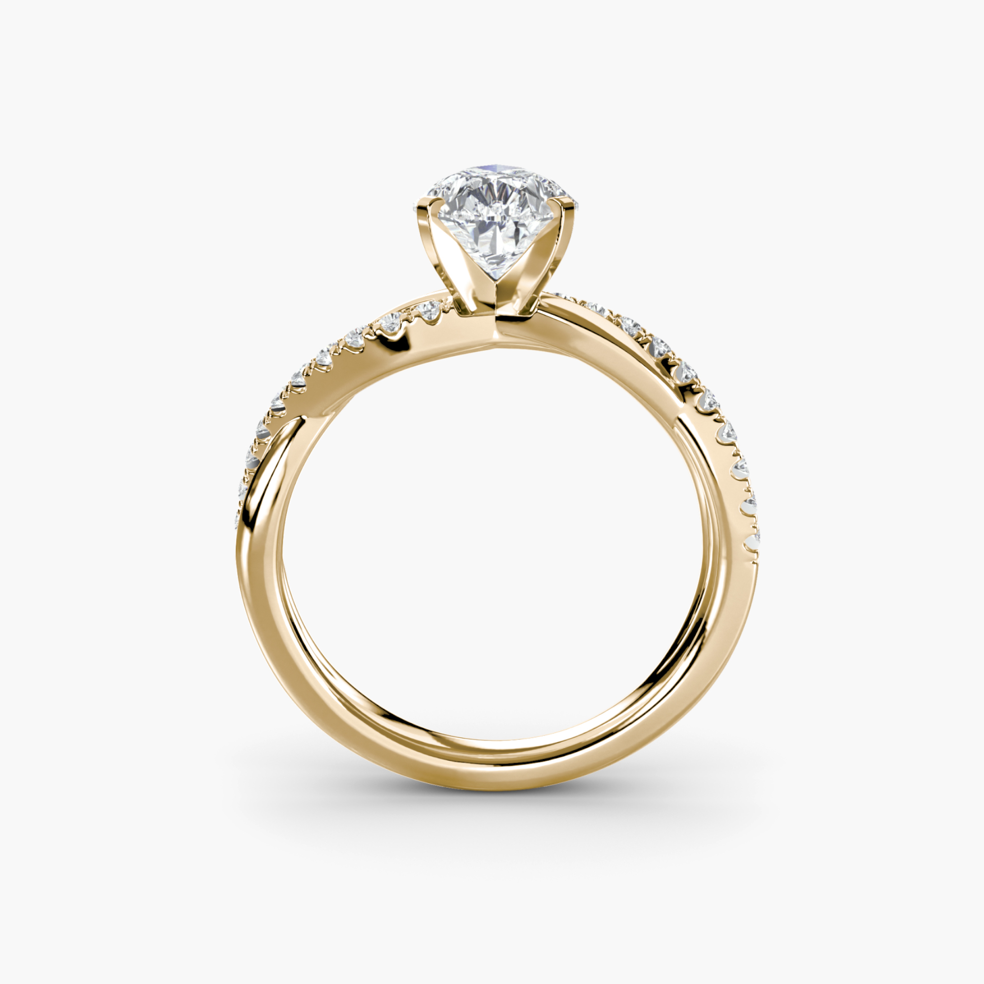 The Emerald Twist Pavé Ring — görsel 2