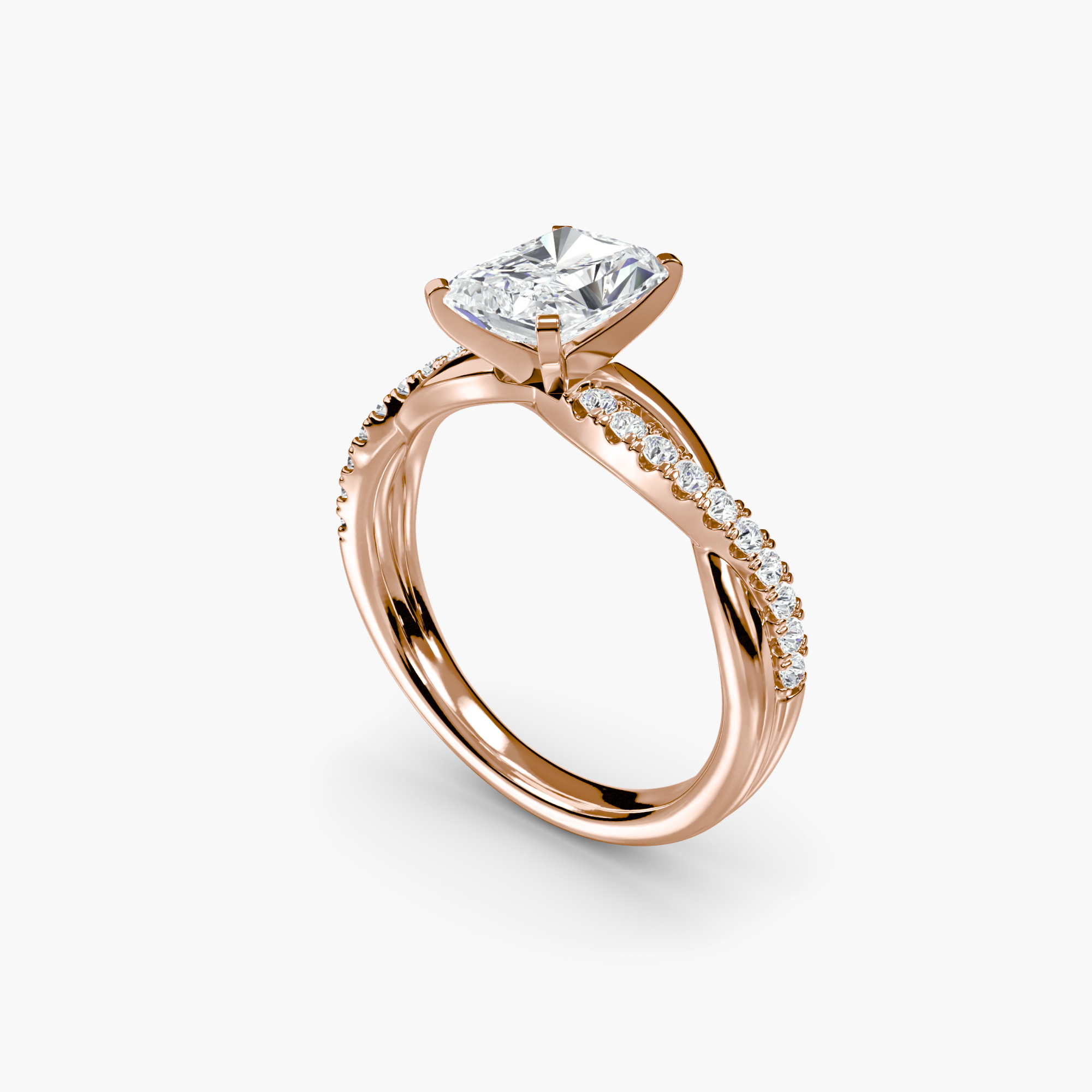The Emerald Twist Pavé Ring — görsel 4