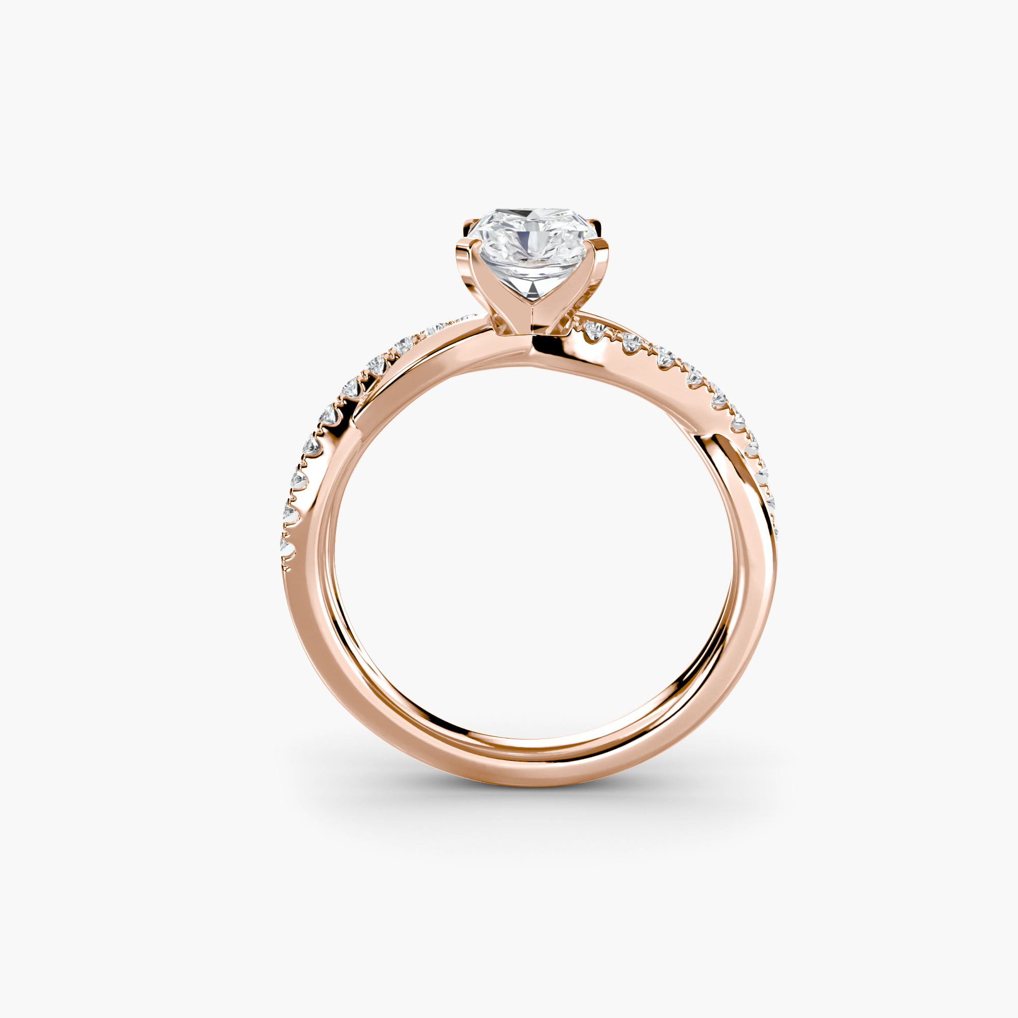The Emerald Twist Pavé Ring — görsel 3