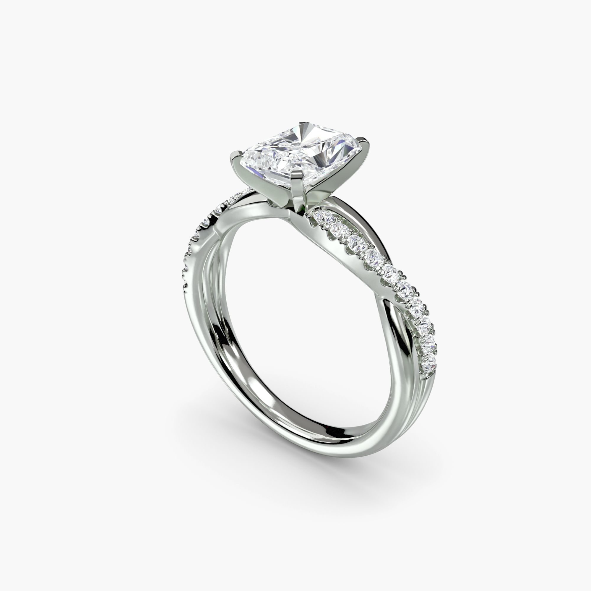 The Emerald Twist Pavé Ring — görsel 4