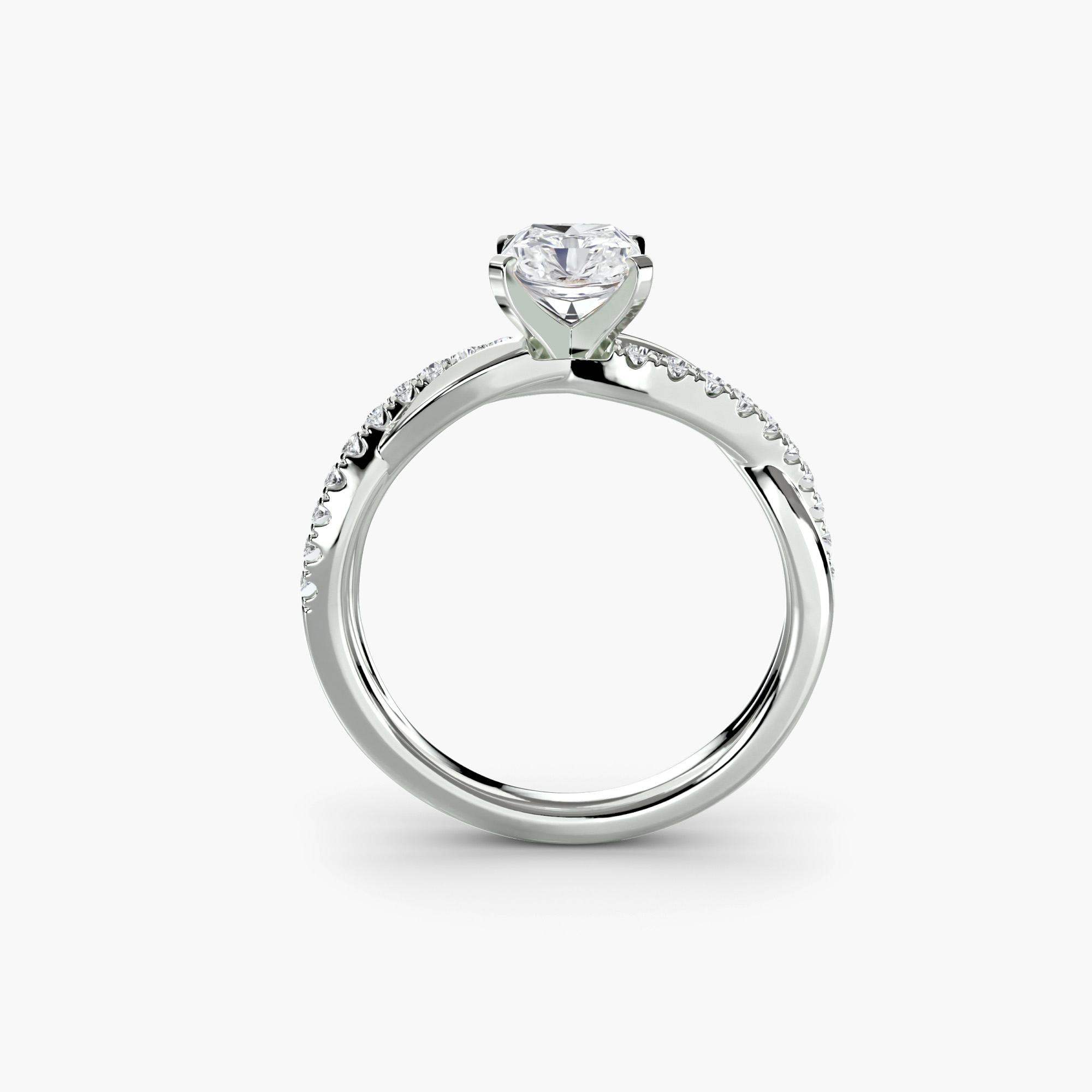 The Emerald Twist Pavé Ring — görsel 3
