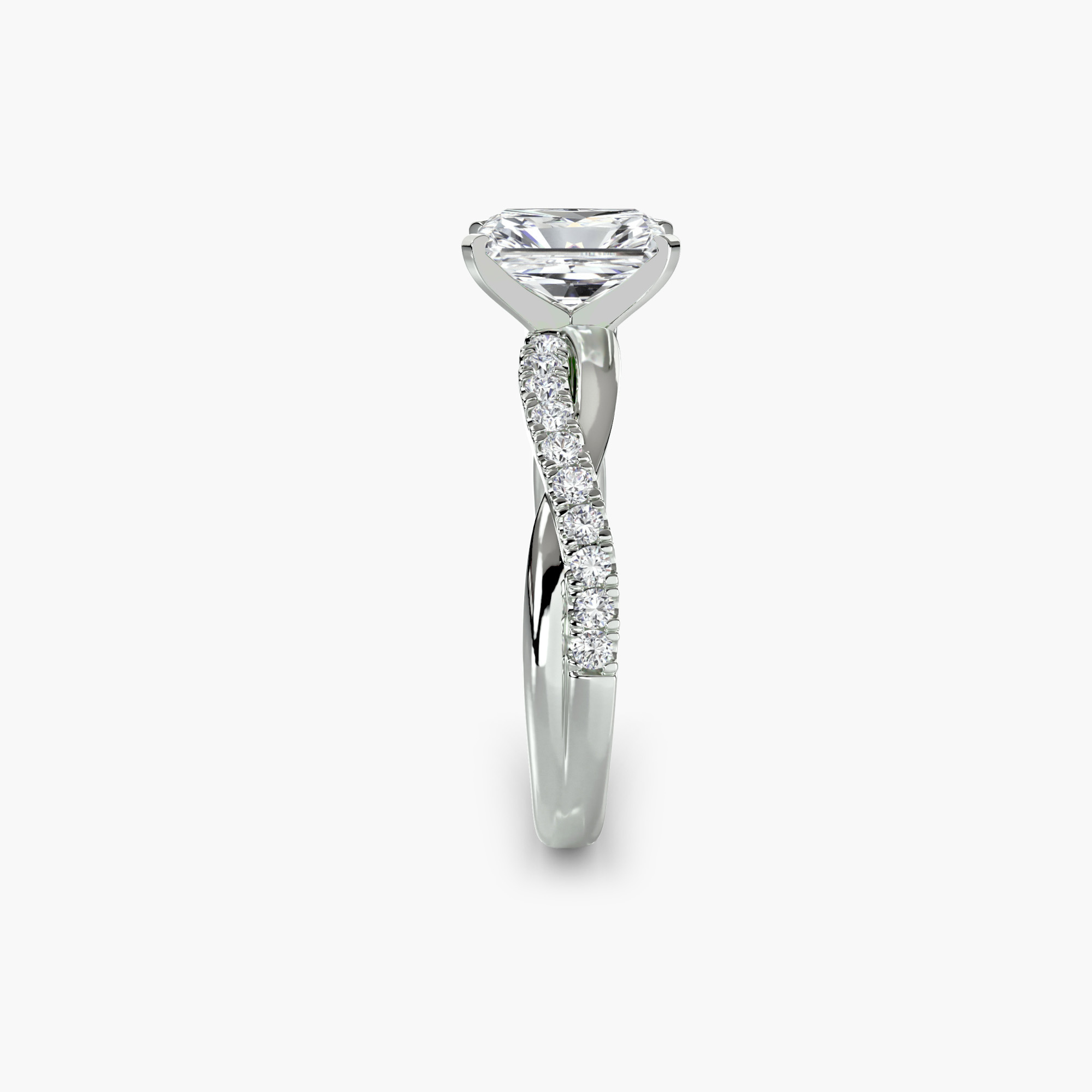 The Emerald Twist Pavé Ring — görsel 2