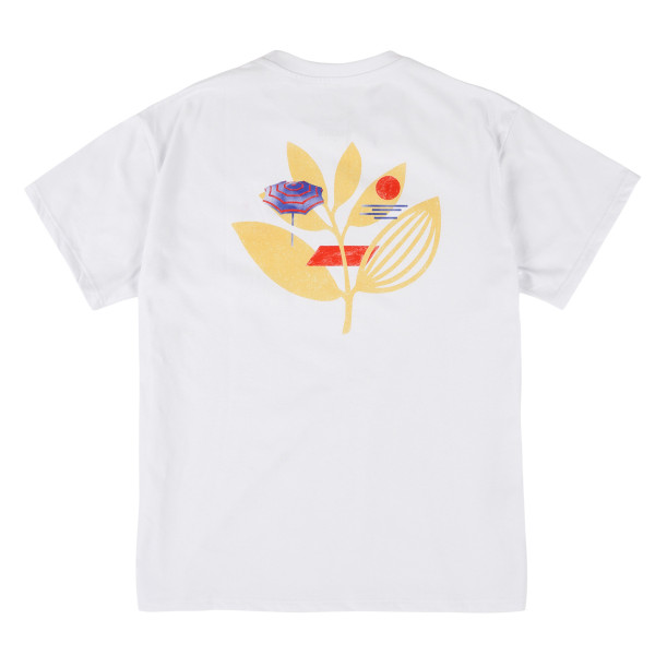 MAGENTA BEACH CLUB TEE - WHITE - Magenta Skateboards