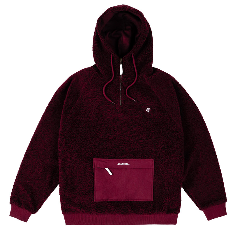 KANGOO SHERPA HOODIE - BURGUNDY - Magenta Skateboards KANGOO SHERPA HOODIE - BURGUNDY - Magenta Skateboards