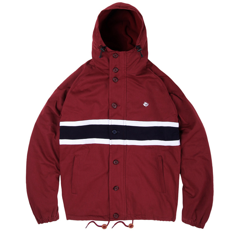 HEAVY HOODED JACKET - BURGUNDY 