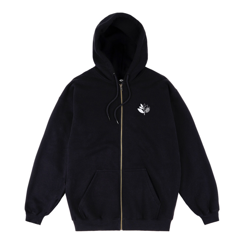 YIN ZIPPED HOODIE - BLACK