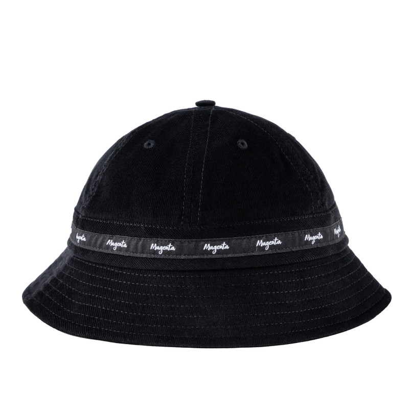 SCRIPT CORD BUCKET HAT - BLACK