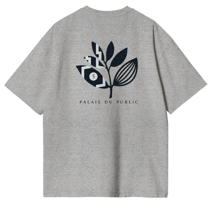 PUBLIC SKATESHOP x MAGENTA TEE - GREY