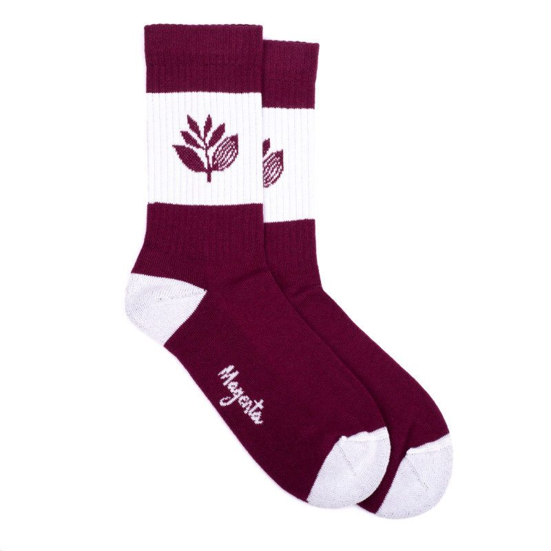 STRIPE SOCKS - BURGUNDY