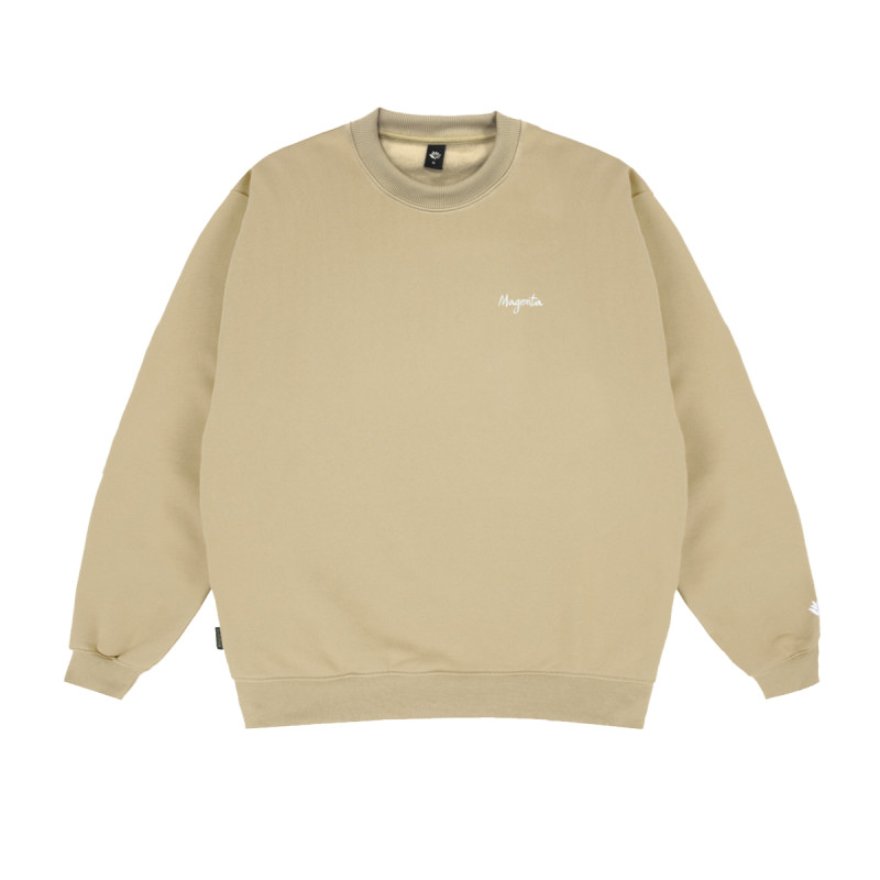 SCRIPT CREWNECK - BEIGE
