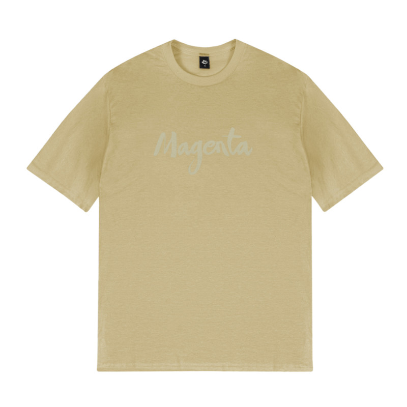 SCRIPT TEE - BEIGE