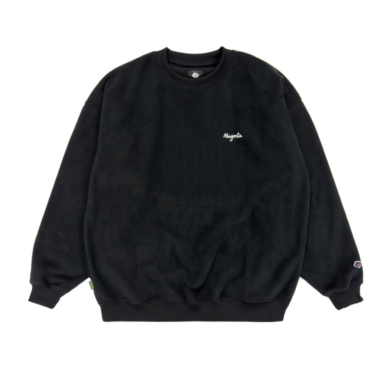SCRIPT FLEECE CREWNECK - BLACK