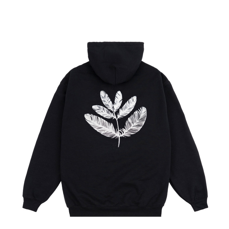 FEATHER HOODIE - BLACK