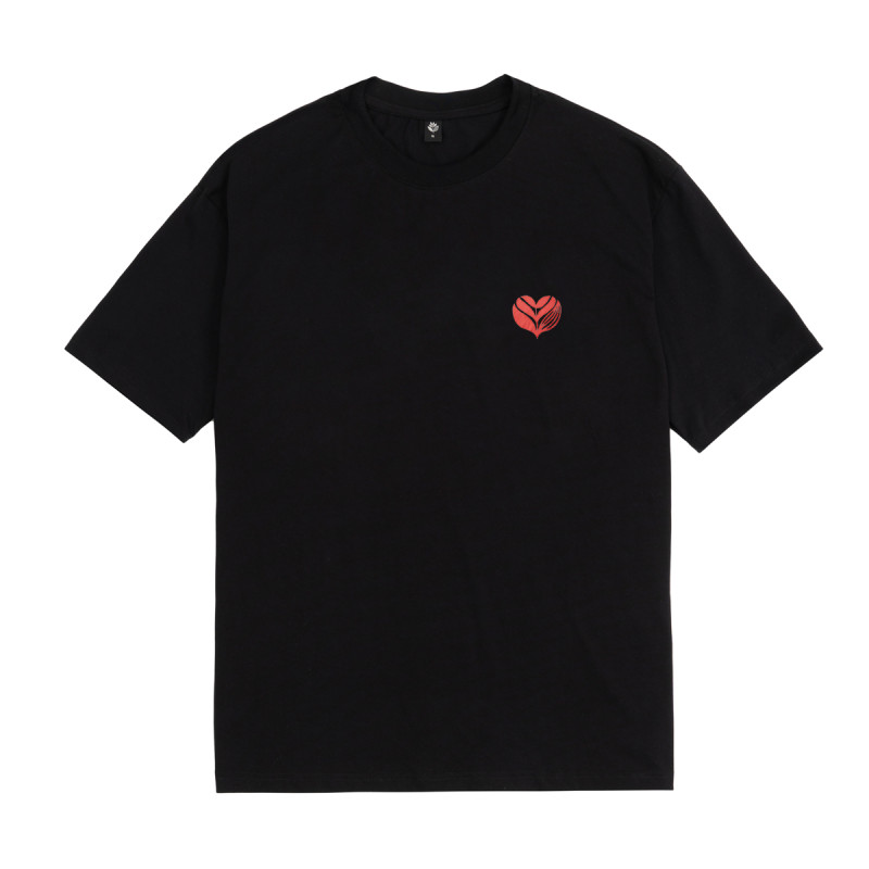 LOVE HEART TEE - BLACK
