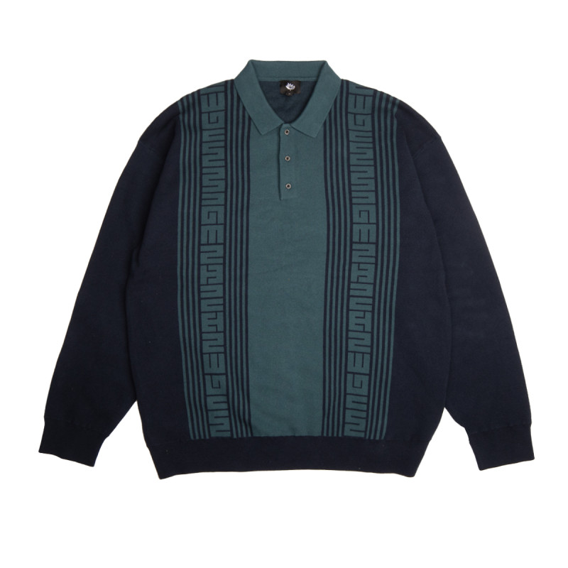 ROYAL KNIT LS POLO - DARK NAVY