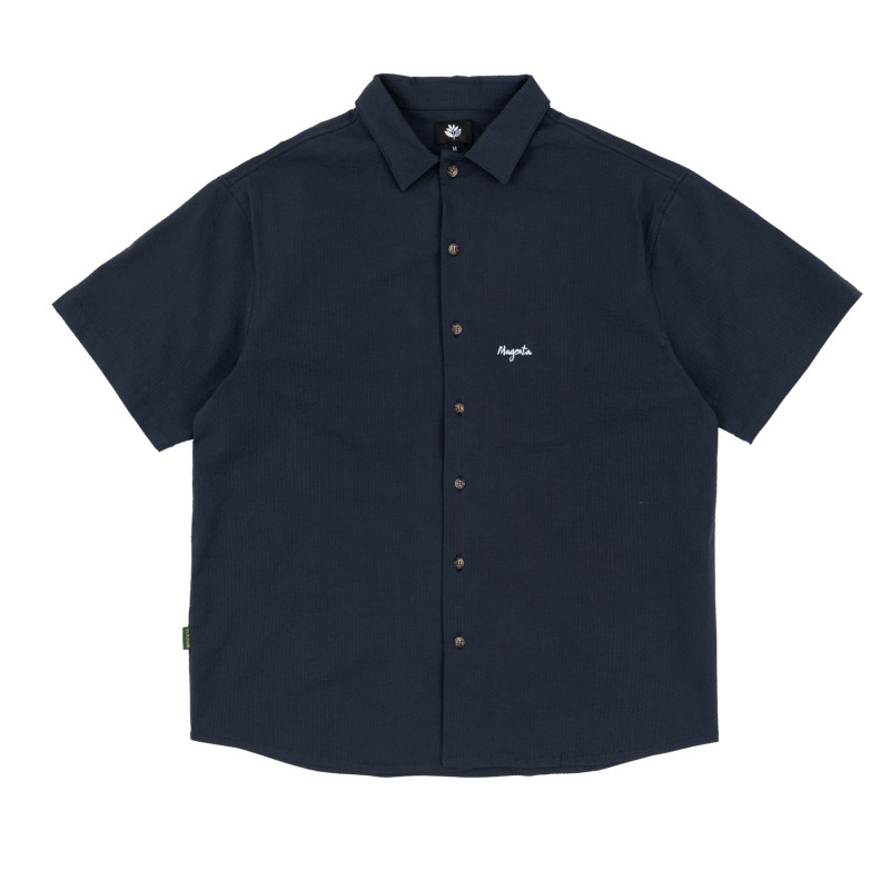 SEERSUCKER SHIRT - NAVY BLUE