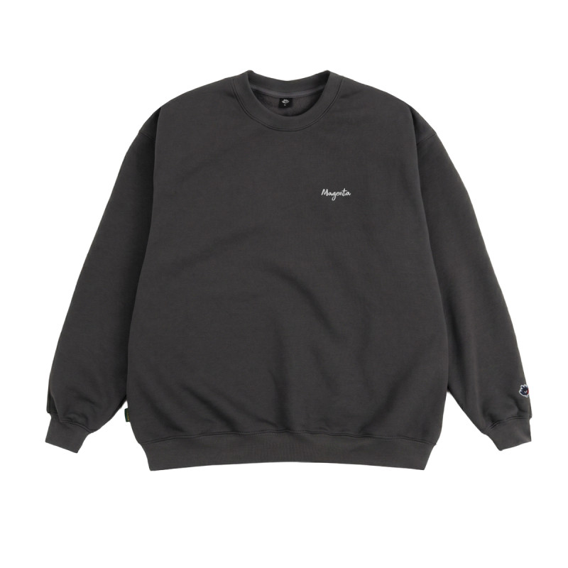 SCRIPT CREWNECK - DARK CHARCOAL