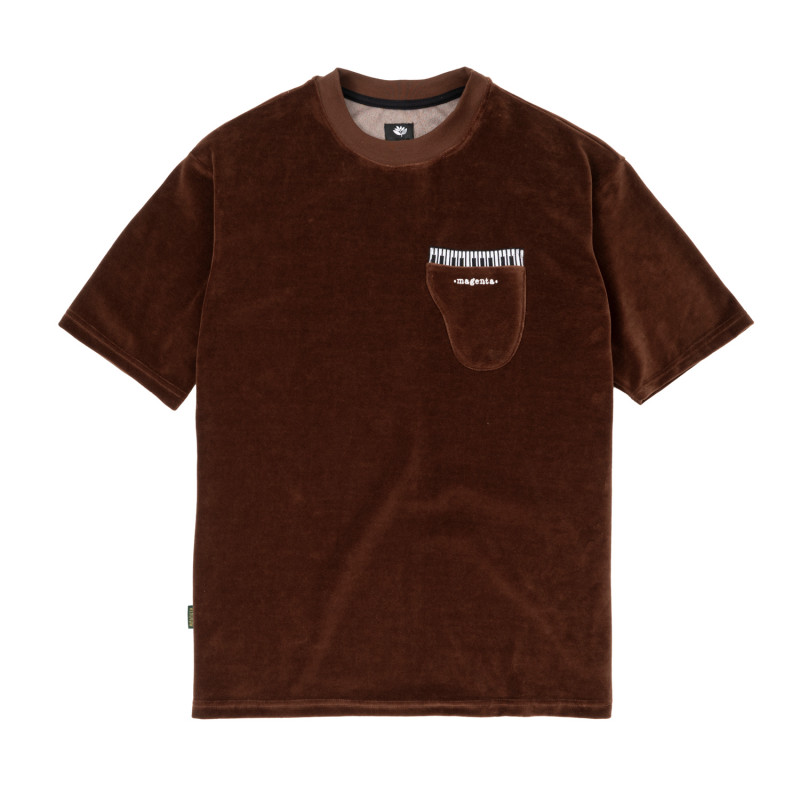 PIANO VELVET TEE - CHOCOLATE