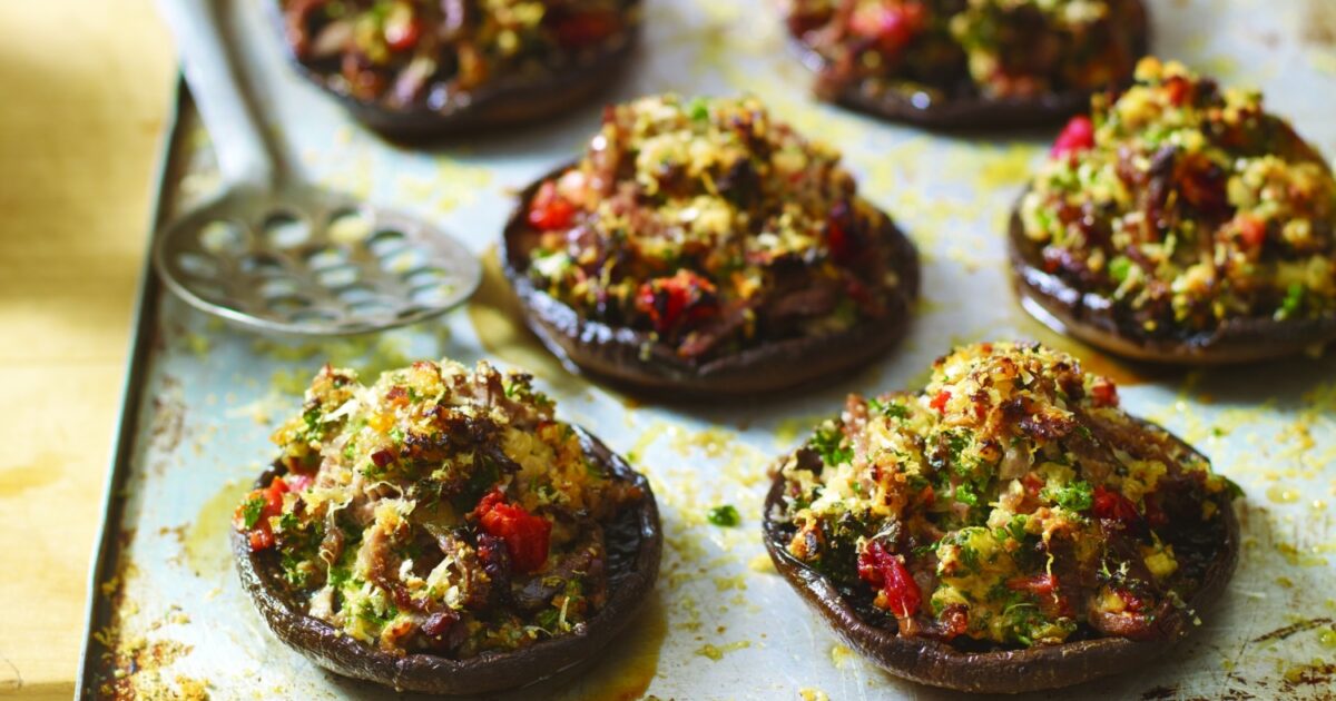 Make It Scotch Mediterranean Roasted Field Mushrooms stuffed with…