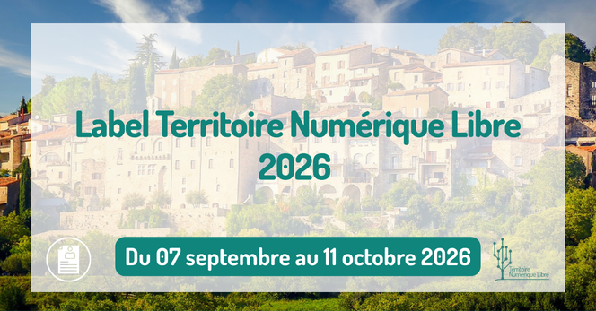Collectivités territoriales : préparez dès maintenant votre candidature au Label Territoire Numérique Libre 2026 !

Du 7 septembre au 11 octobre 2026, valorisez vos actions en faveur d’un numérique libre, ouvert et collaboratif. 

Les lauréats seront récompensés le 25 novembre prochain lors du Congrès des Maires.

Toutes les informations et le calendrier : https://territoire-numerique-libre.org/2026/07/label-territoire-numerique-libre-2026-preparez-votre-candidature-des-maintenant/


April AFUL CNLL @ow2@fosstodon.org  Déclic SITIV

#TNL2026 #LogicielLibre #OpenData #numeriqueresponsable