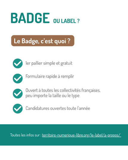 Vous êtes une collectivité et utilisez LibreOffice, S²LOW ou une autre solution libre ?

Rejoignez les Territoires Numériques Libres !  
 🔹 Badge : gratuit, rapide, ouvert à tous  
 🔹 Label : Bronze, Argent, Or — la reconnaissance de votre engagement pour le Libre

👉+ d’infos : territoire-numerique-libre.org

#TNL2026 #LogicielLibre #NumériqueLibre