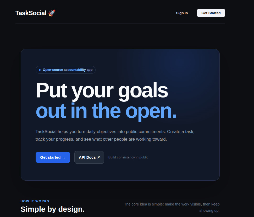 TaskSocial task feed and task management interface